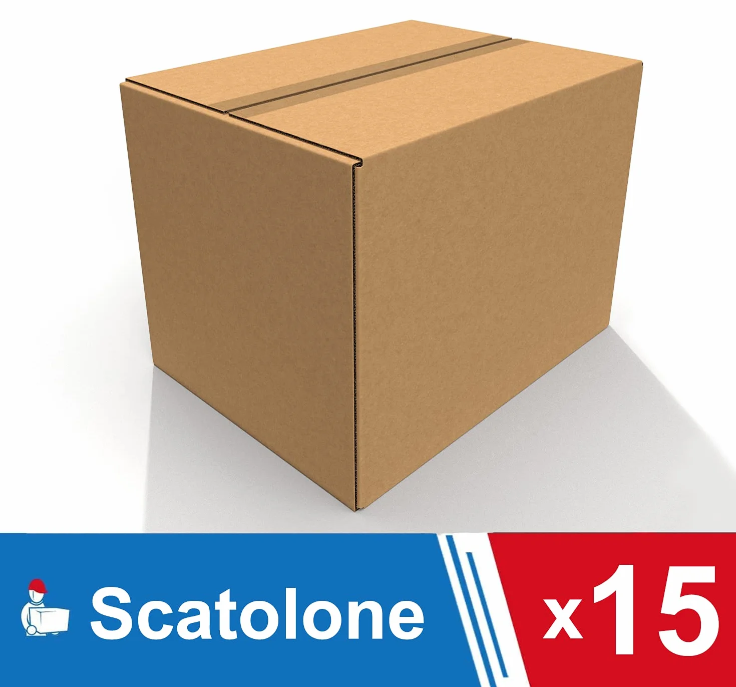 IMBALLAGGI 2000 Scatole Trasloco Doppia Onda 40x30x30 Pack 15 Cartone Resistenti Imballaggio