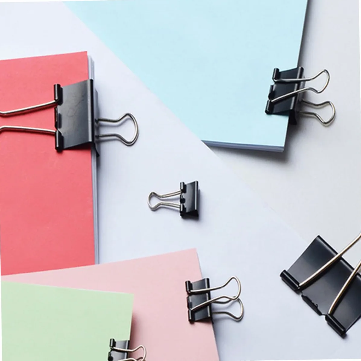 Clip Fermagli per Raccoglitori Aziendali Neri 36 Pezzi in Ferro | Cancelleria Scolastica, Back To School Party, Graffette per Documenti, Office Binder Clips
