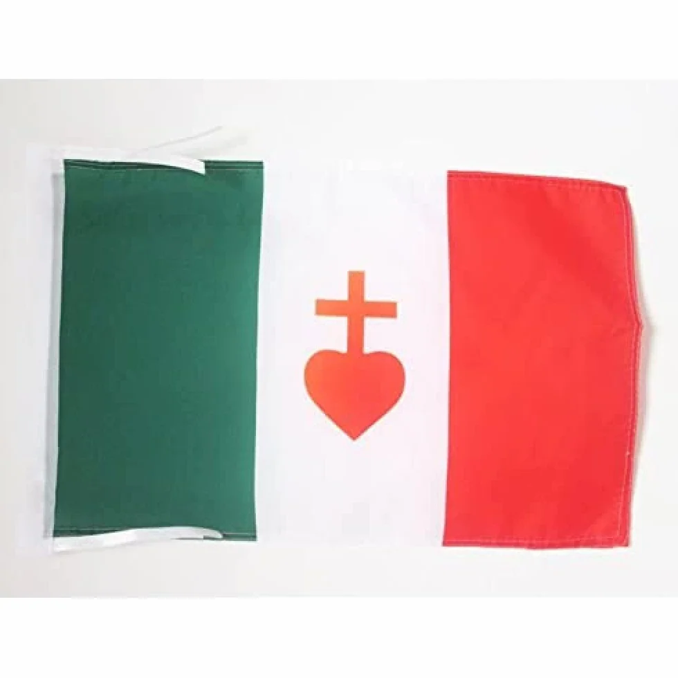 AZ FLAG Bandiera Italia Sacro Cuore di Gesù 45x30cm - Bandierina Cattolica Italiana 30x45cm