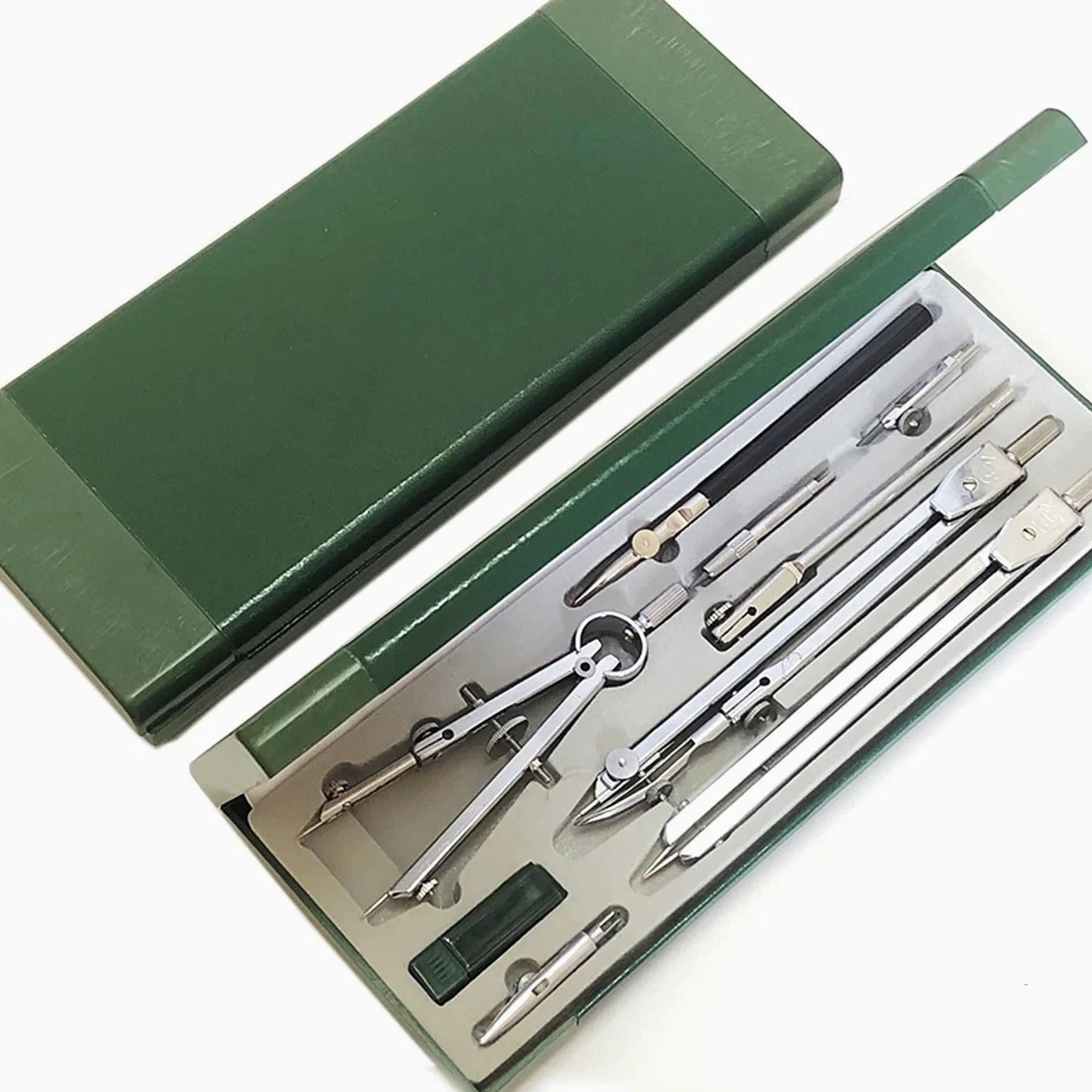 Kit di Geometria Matematica Kit di Geometria 9 Pezzi di Strumenti da Disegno Costruzione Meccanica Progettazione ingegneristica Strumenti di Disegno Professionali Compasso Kit di Geometria
