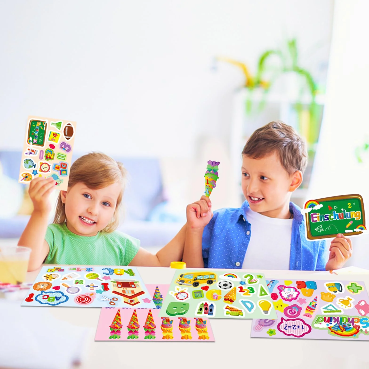 ALEGRE® Adesivi decorativi per l'inizio della scuola, set per ragazze e ragazzi