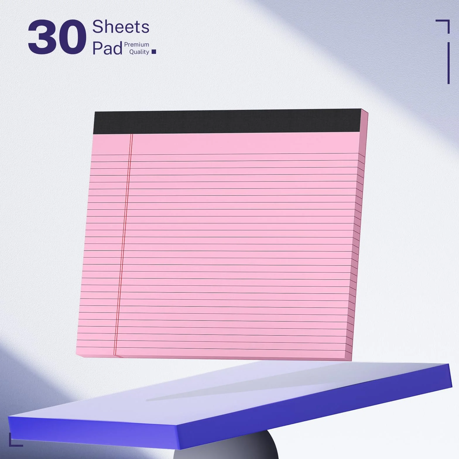 Blocchi legali larghi 27,9 x 24,1 cm, 30 fogli, carta perforata, pannello spesso, confezione da 5, colori misti