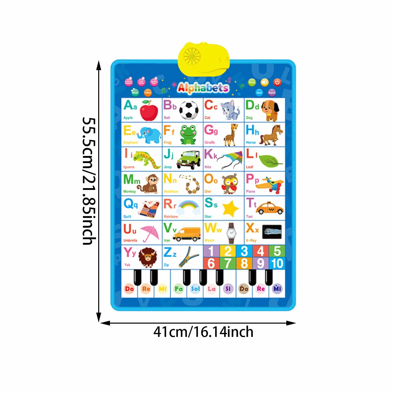 Grafico a muro alfabeto elettronico interattivo poster parlante musicale apprendimento bambini