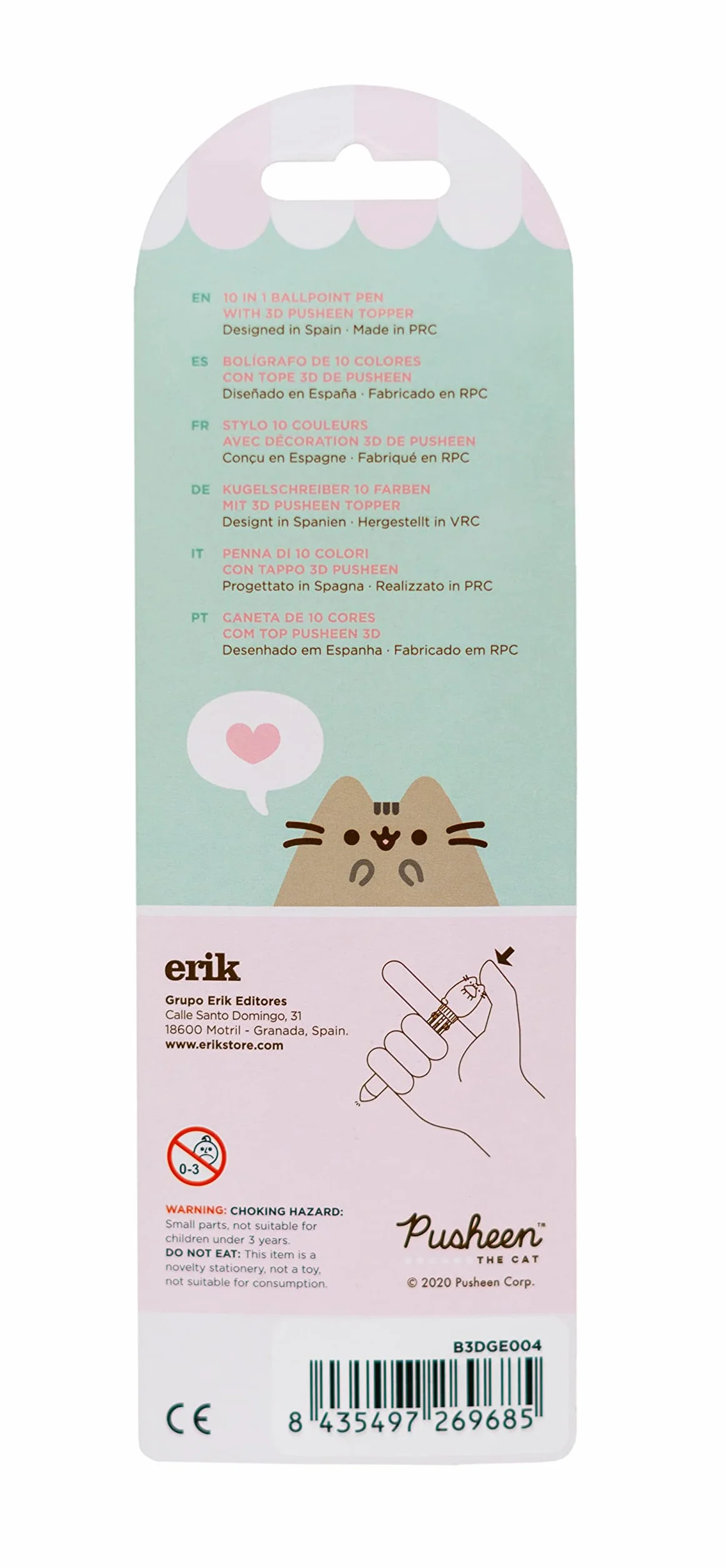 Grupo Erik Penna a Sfera a Scatto 10 Colori con Topper 3D Cancelleria Regalo Bambina 10 Anni