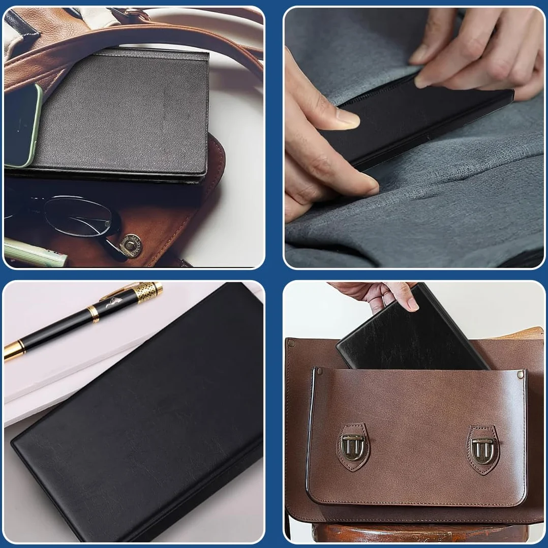 Porta Biglietti da Visita in PVC Trasparente, Porta Carta di Credito, Libro Porta Biglietti Nero