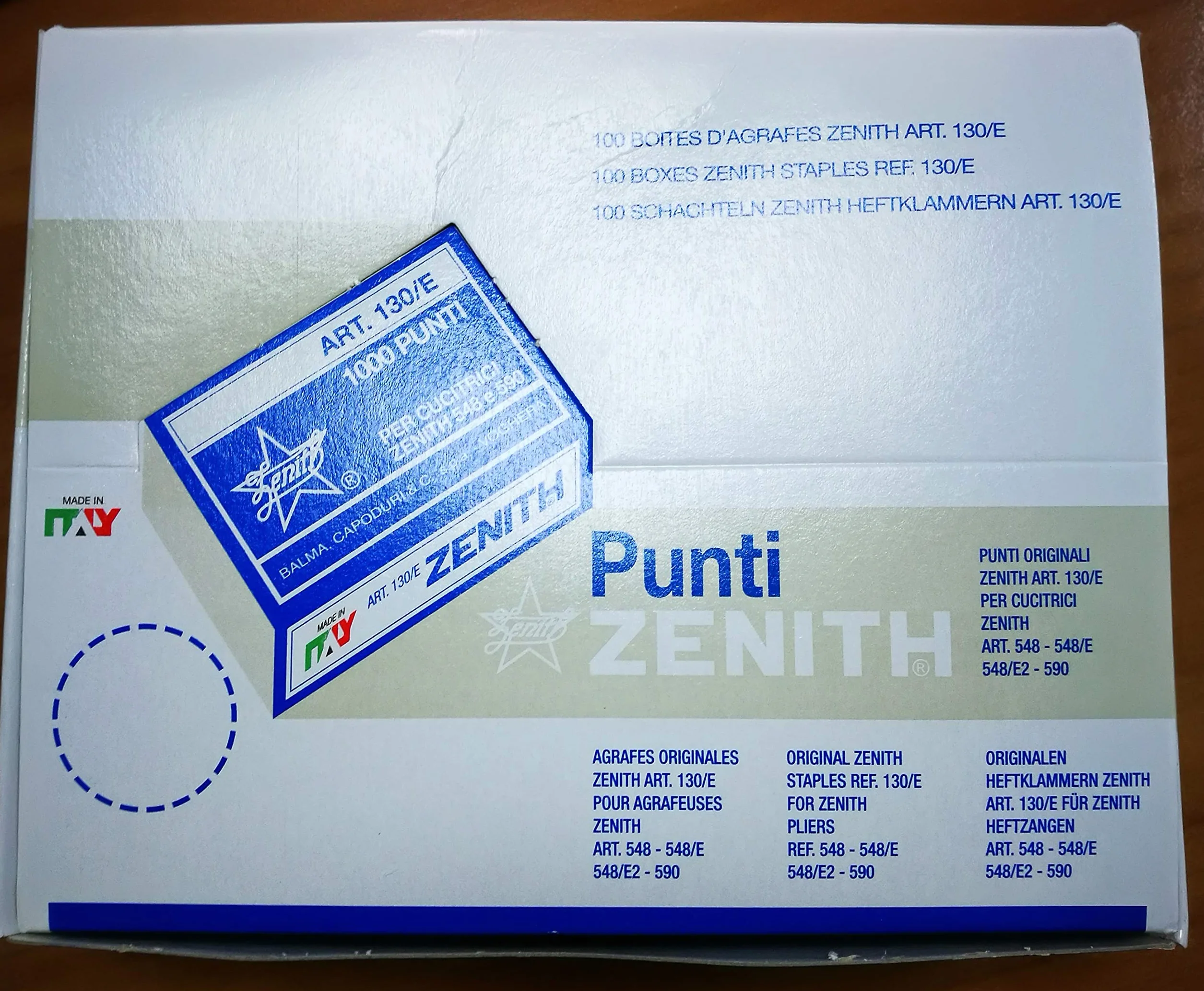 Zenith 130/E - 100 Scatoline da 1000 Punti cucitrice in acciaio