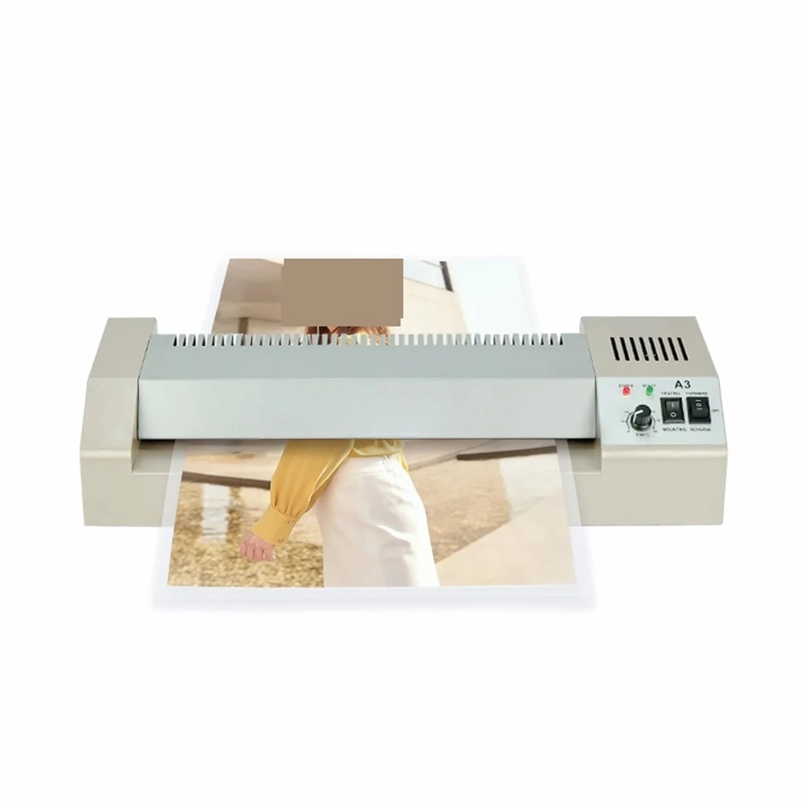Plastificatrice, macchina plastificatrice, Macchina for laminazione fotografica LM-320 Macchina for laminazione fotografica a caldo e a freddo, 4 rotoli, pellicola for buste A3 e A4 per uso in ufficio