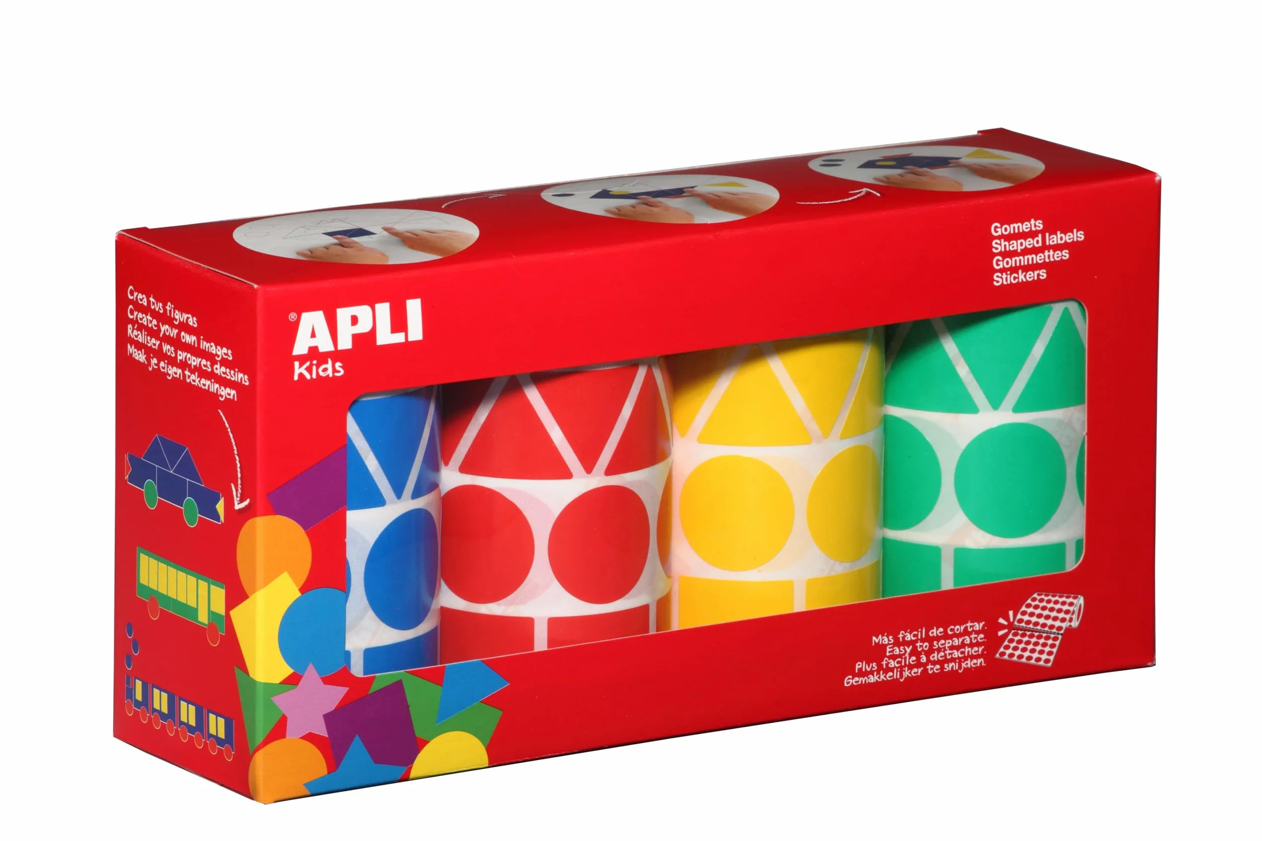 Apli Set 4 Rotoli Etichette Adesivi