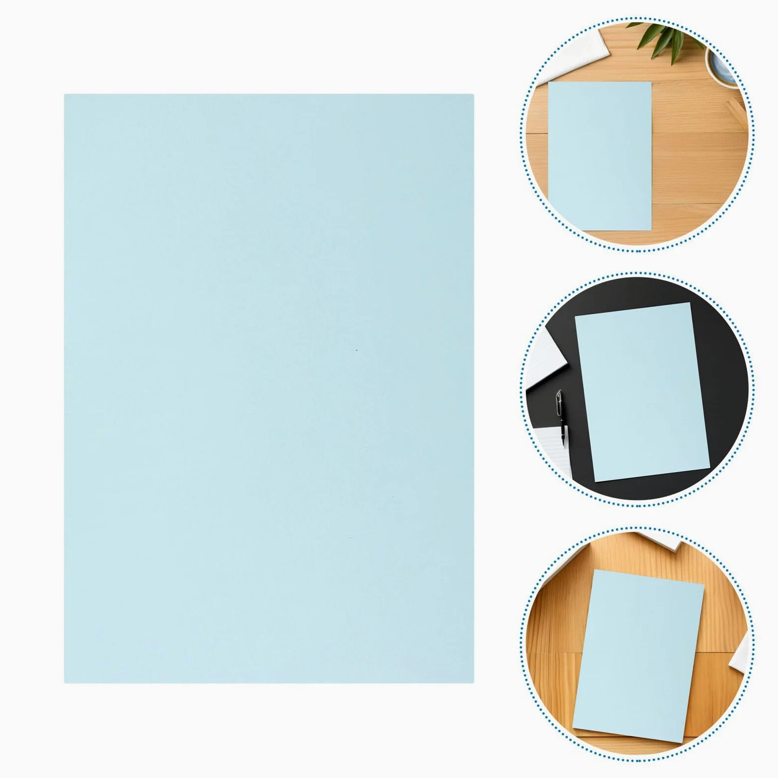 GALPADA 200pezzi Carta Colorata Azzurro per Stampante Fotocopie e Origami Carta da Stampa per Ufficio e Bricolage