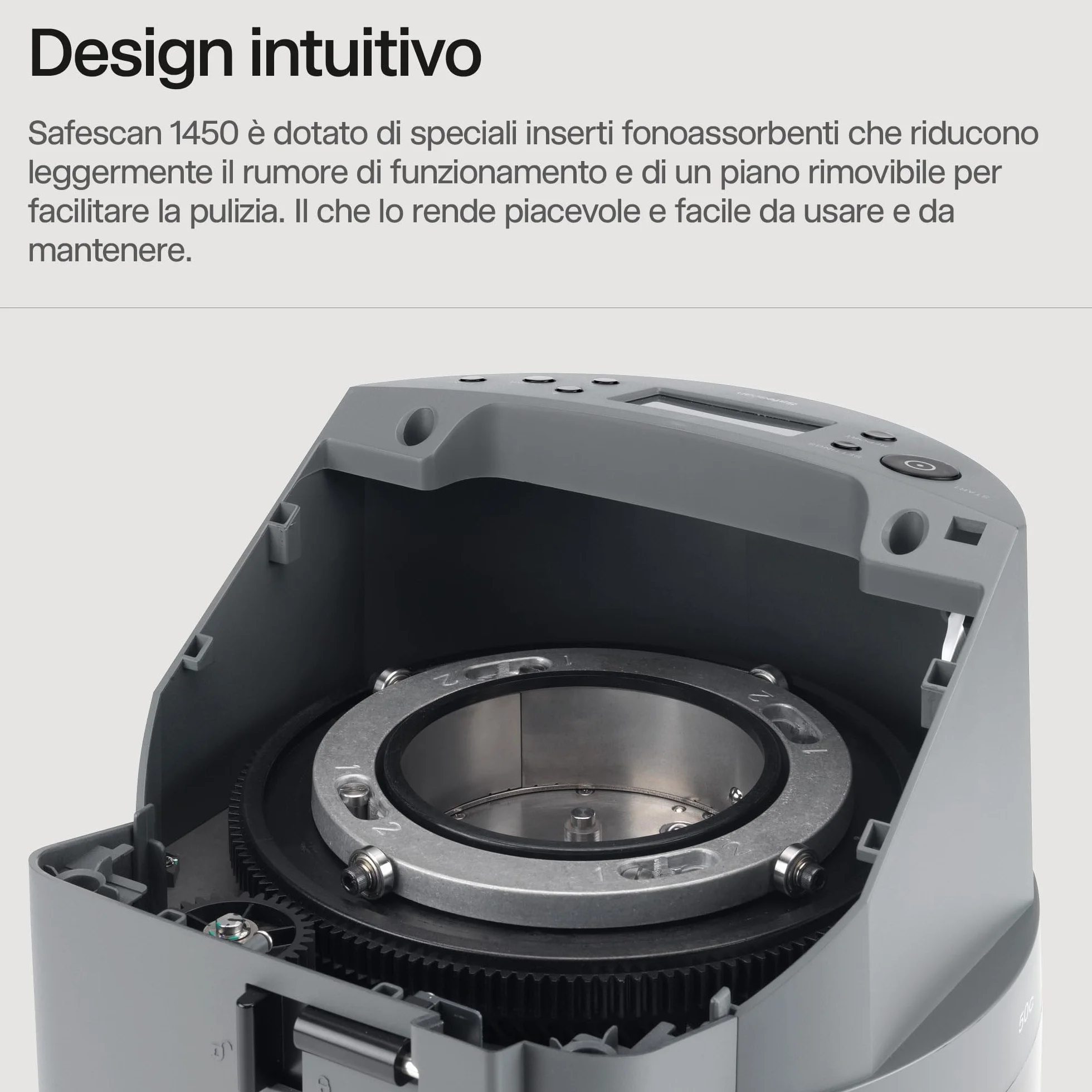 Safescan 1450 Contamonete che conta e smista velocemente grandi volumi di monete miste in euro - Contamonete che smista le monete per taglio - Contamonete per il conteggio continuo delle monete