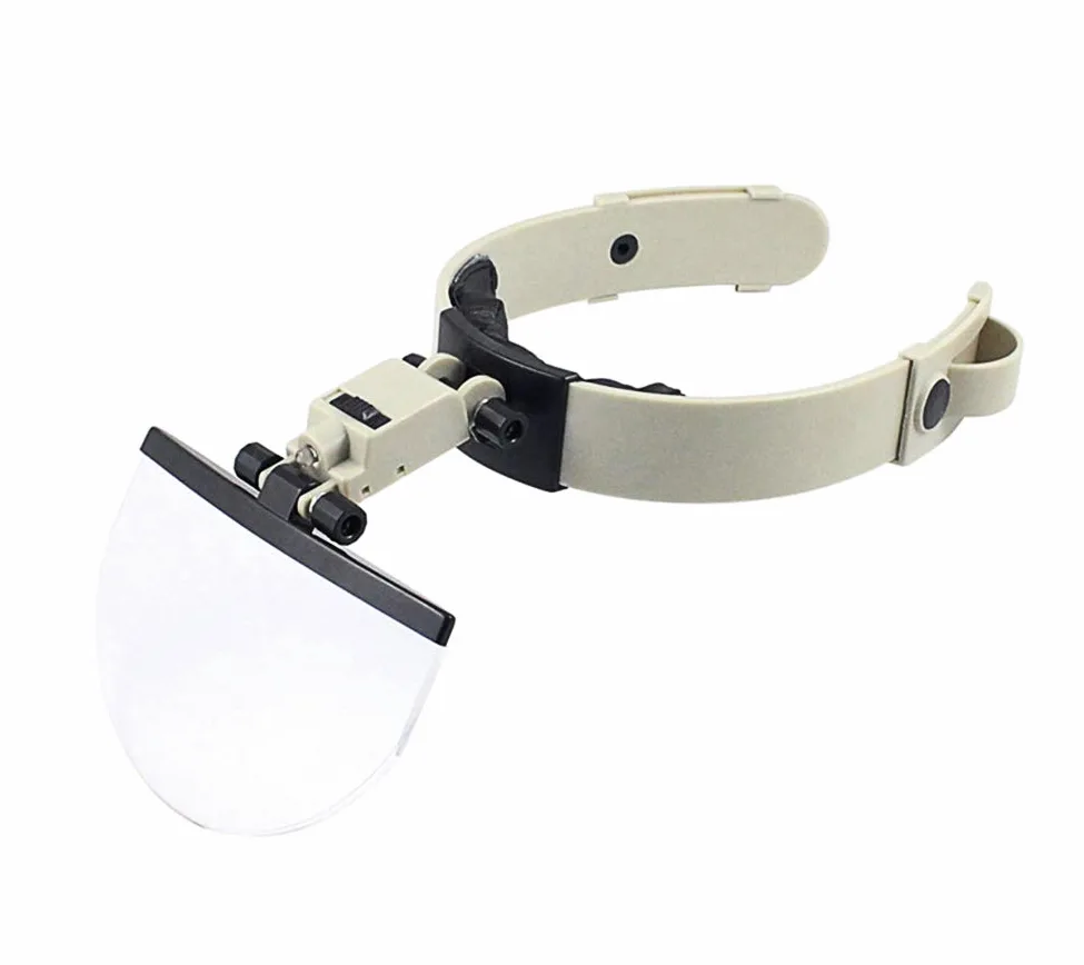 Lente Ingrandimento con Luce - Occhiali Ingrandimento Professionali per Modellismo,Riparazione Orologi,Ricamo,Dentista,Piccoli Lavori di Miniatura - 4 Lenti Intercambiabili(2X/3.8X/4.5X/5.5X)