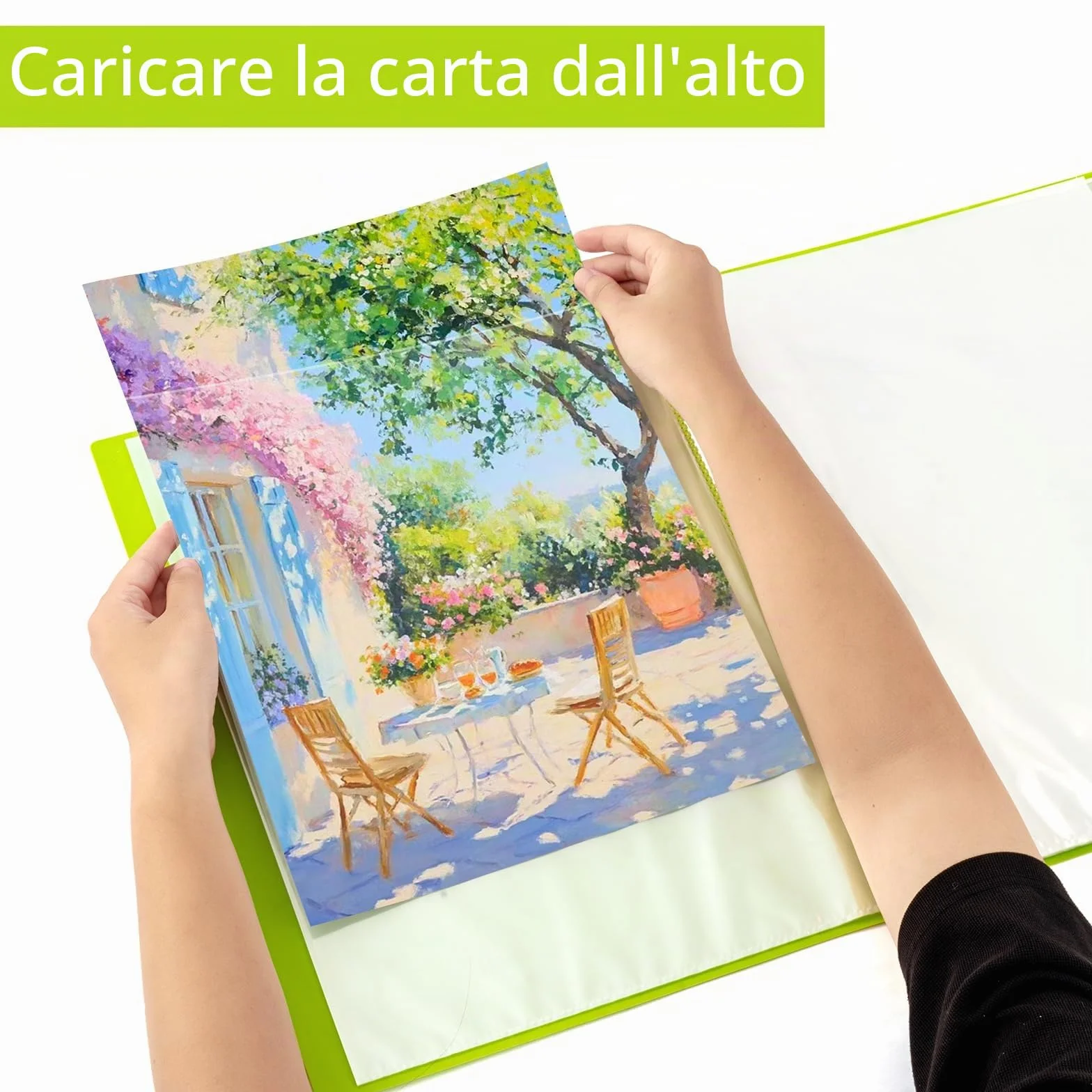2 Pezzi Portalistino A3, 60 Tasche Trasparenti, Porta vista A3 120 viste, Presentazione Mostra Libro per opere d'arte, fogli report, Verde