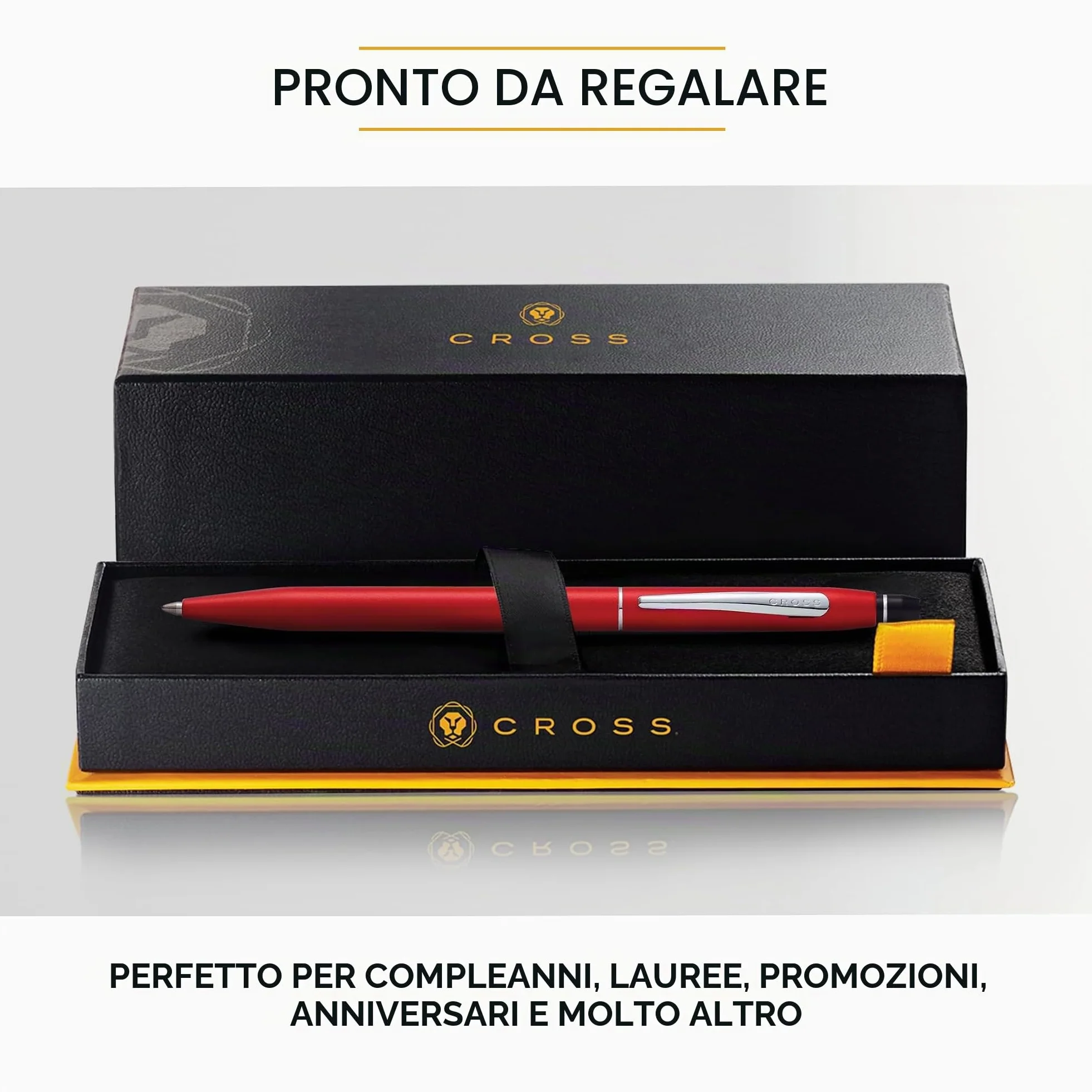 Cross Click penna roller a inchiostro gel non retrattile, Rosso Metalico