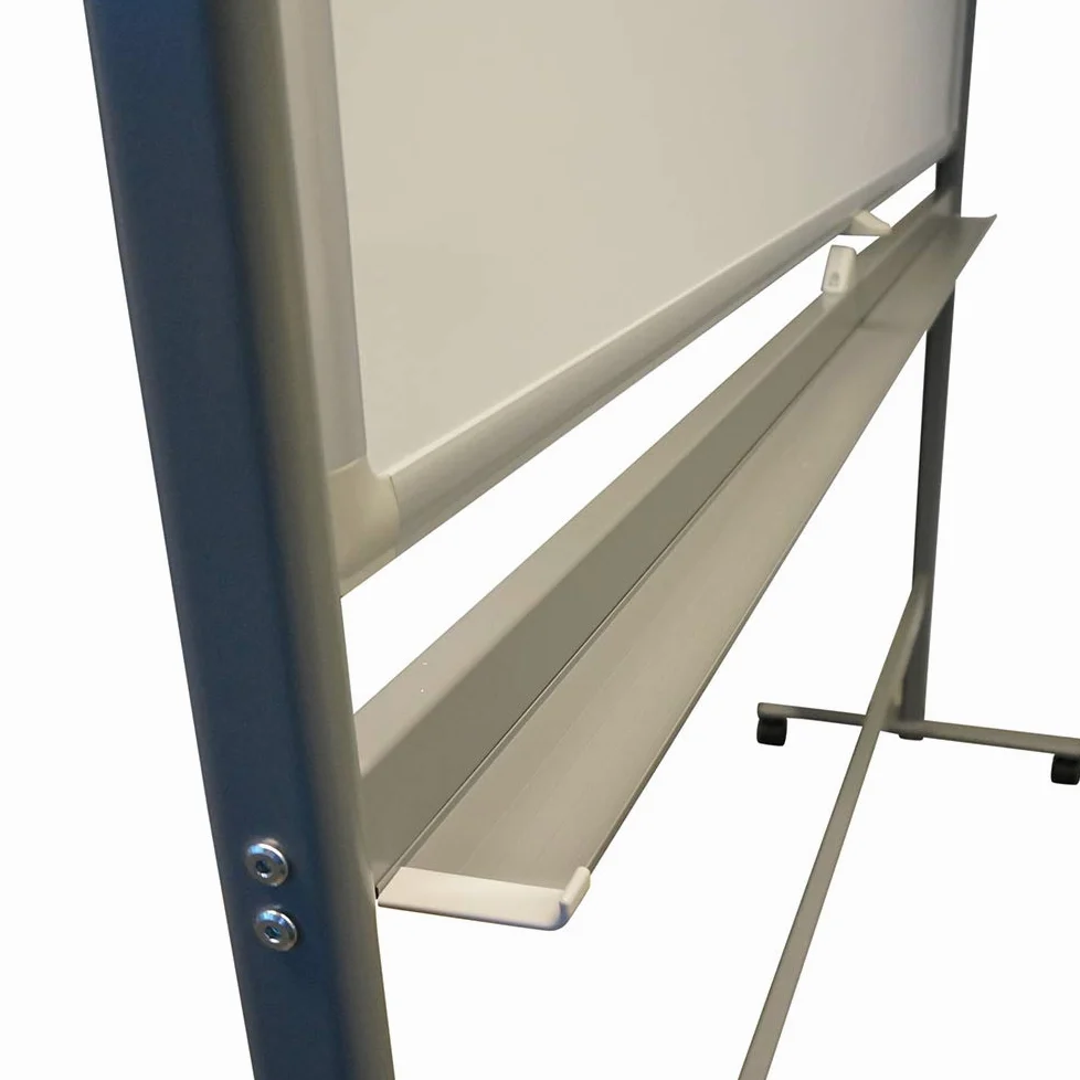 Lavagna bianca magnetica –Doppia superficie- Supporto su ruote (120x150 cm)