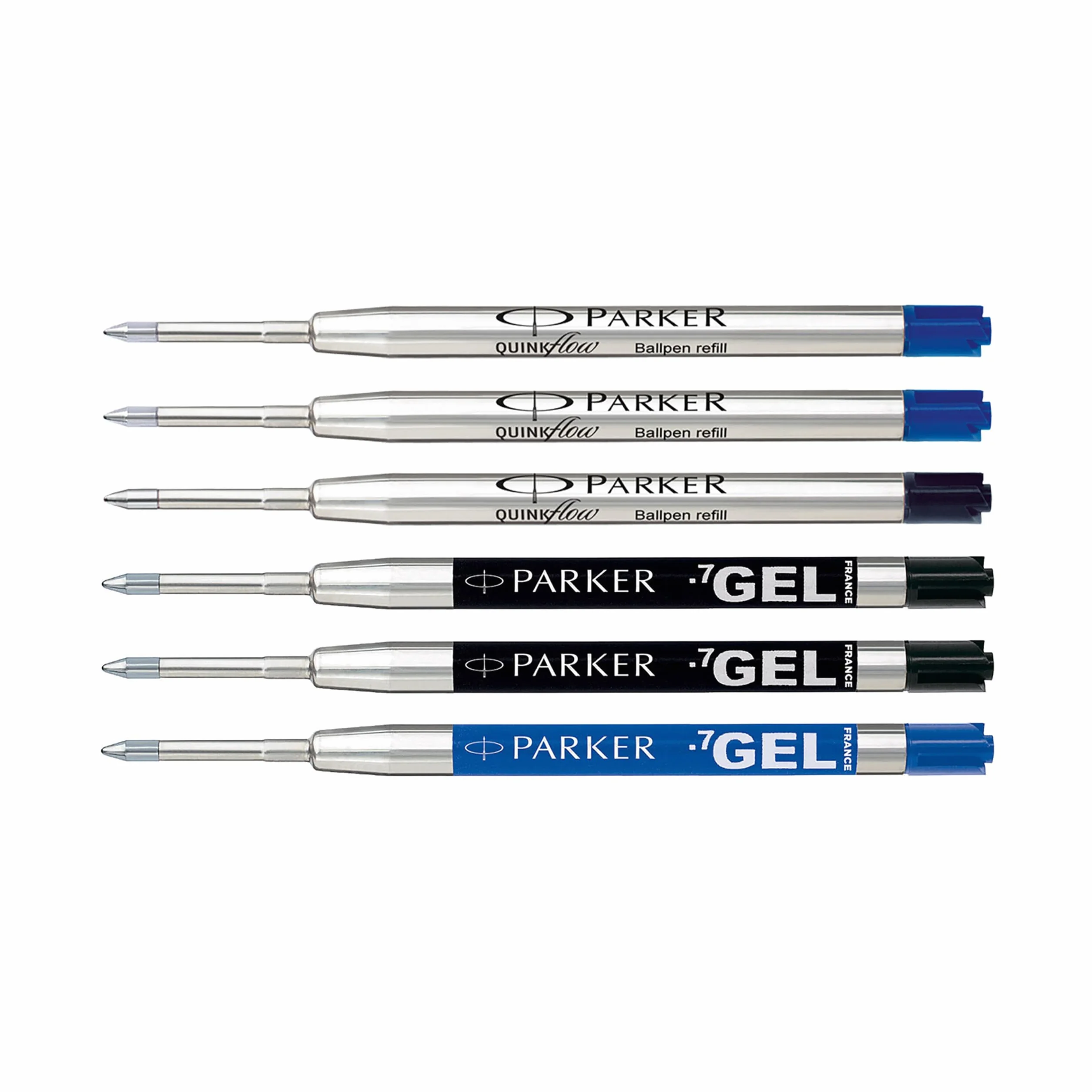 Parker Jotter London Refills Discovery Pack: 6 ricariche Quinkflow e gel per penne a sfera