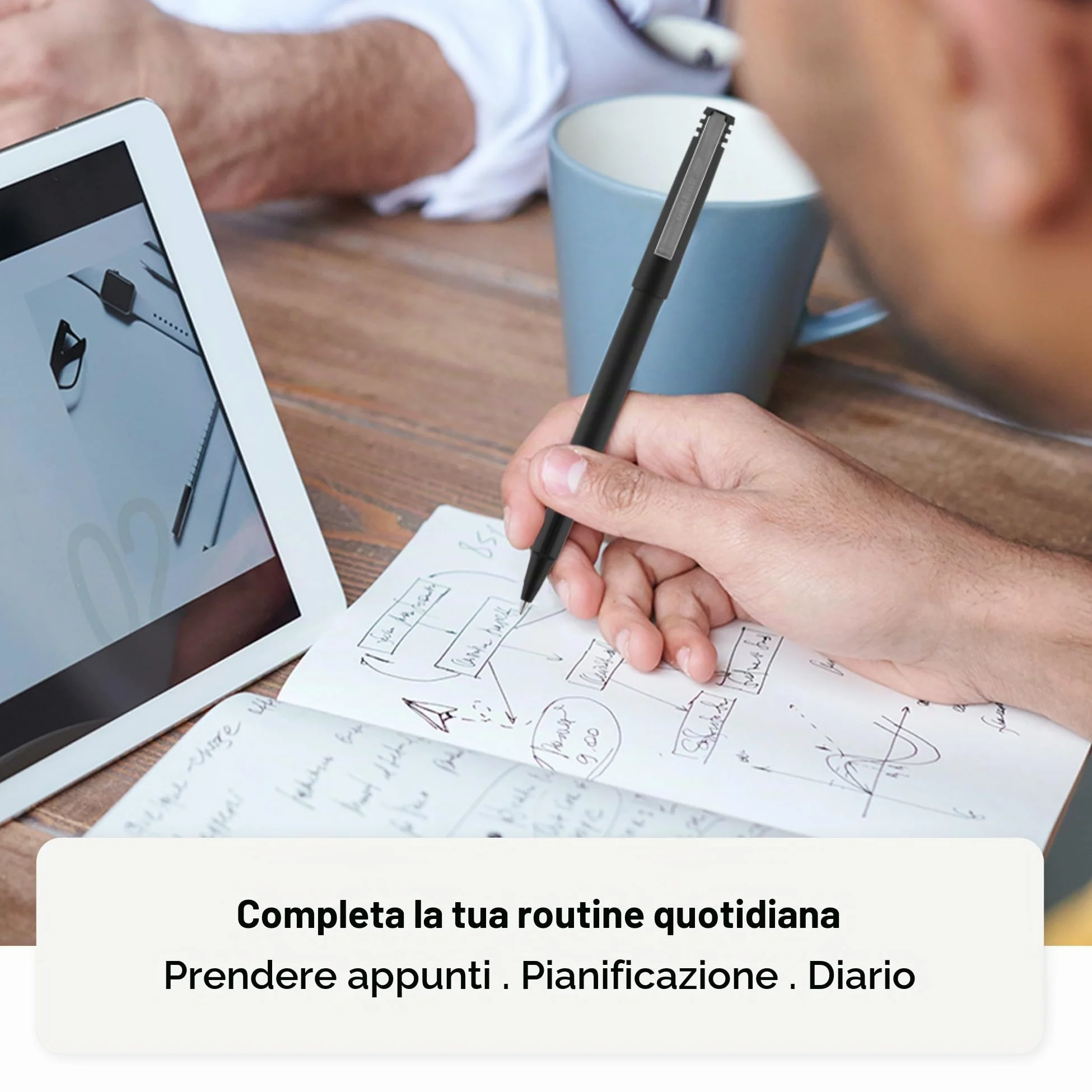 uni-ball Penne a rullo, punta micro (0,5 mm), nero, 36 pezzi