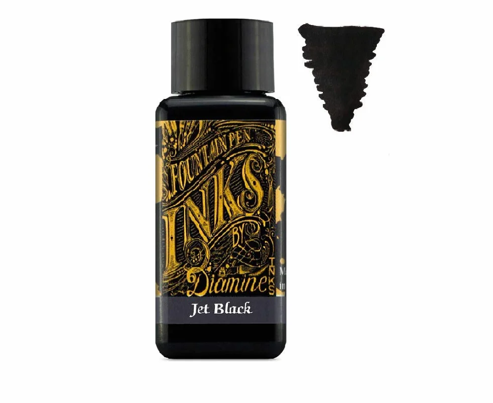 Diamine Inchiostro per penna stilografica, 30 ml, colore base, 6 x bottiglie – Sepia, Green Black, Earl Grey, Ancient Copper, Twilight, Jet Black
