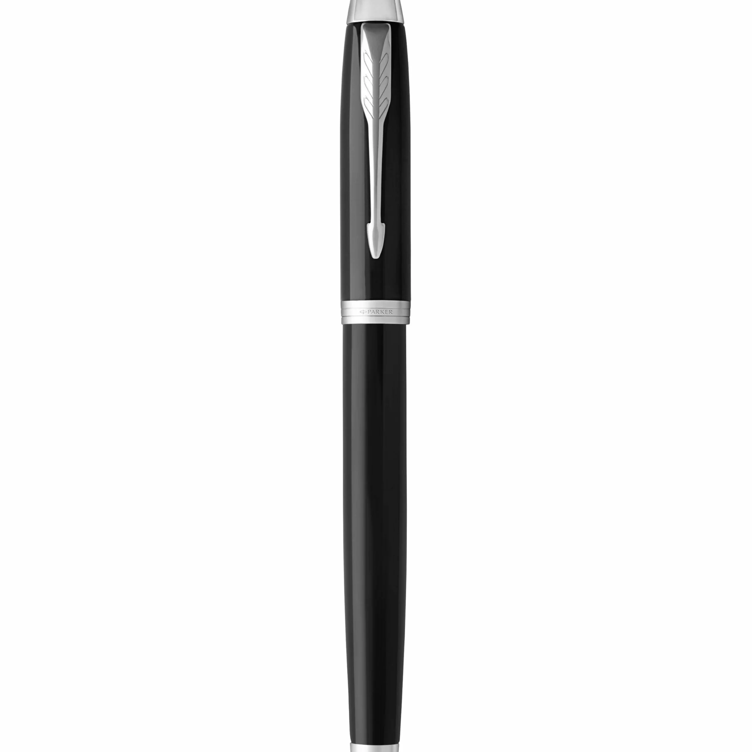 Parker IM Rollerball Pen Fine Point Black Ink Black Lacquer Chrome Trim
