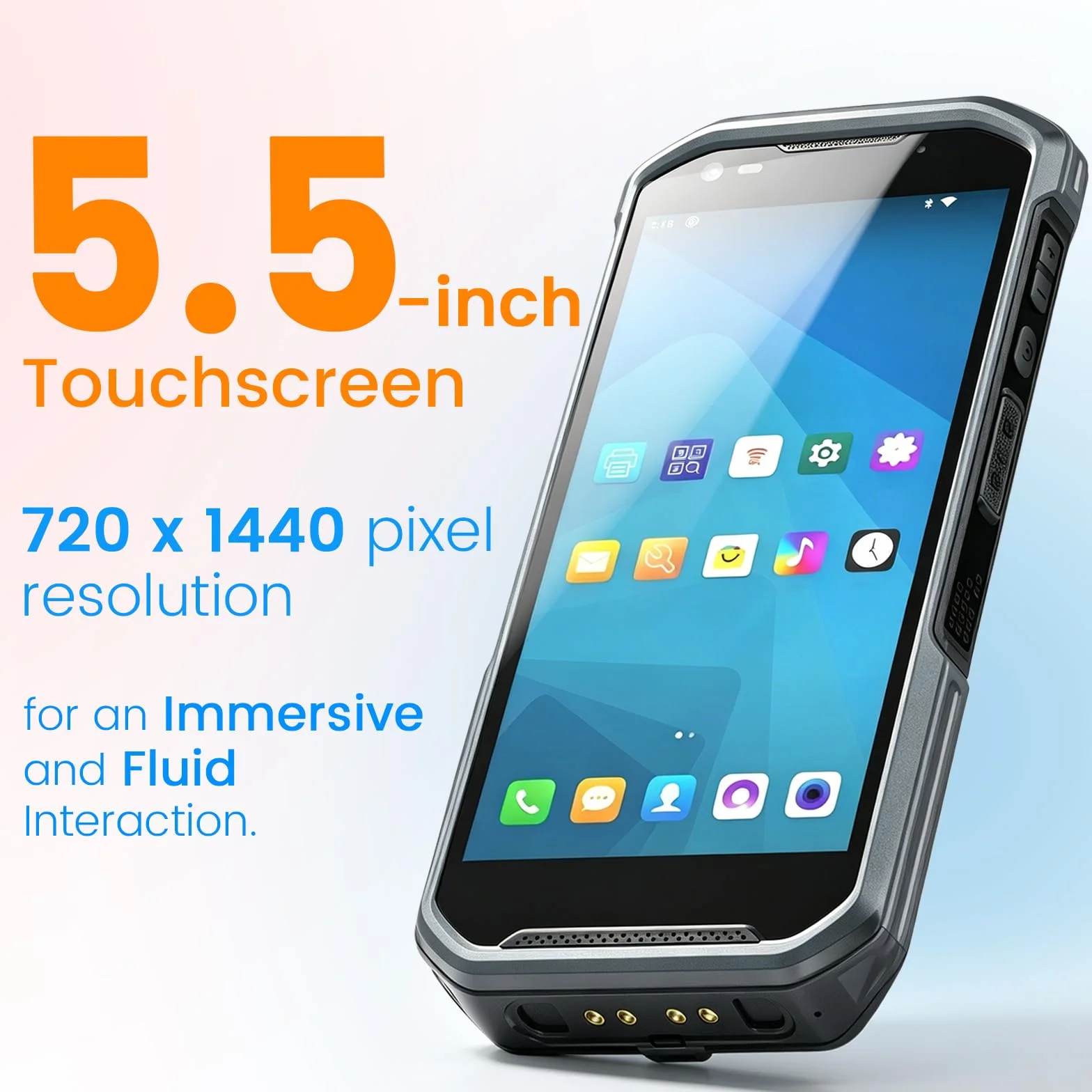 Kayoote S6 Lettore Codici a Barre Android 13, PDA Palmare Touchscreen 5.5", Octa-Core 6GB+64GB, Scanner 1D/2D/QR, Batteria 5200mAh, 4G WiFi NFC Terminale Dati per Inventario Magazzino