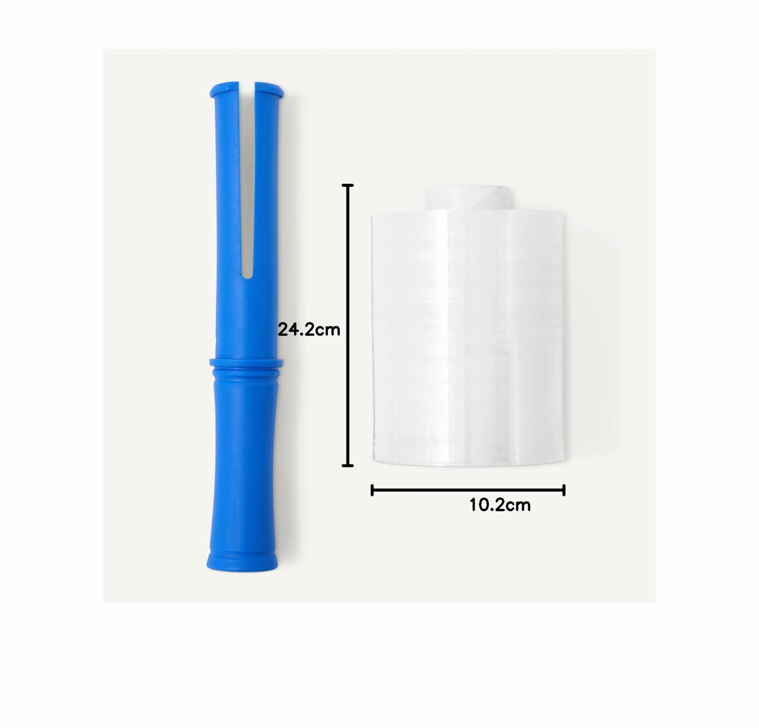 Amazon Basics Rotolo Pellicola Elastica 12,7 cm x 304,8 m 1 Rotolo con Manico Trasparente