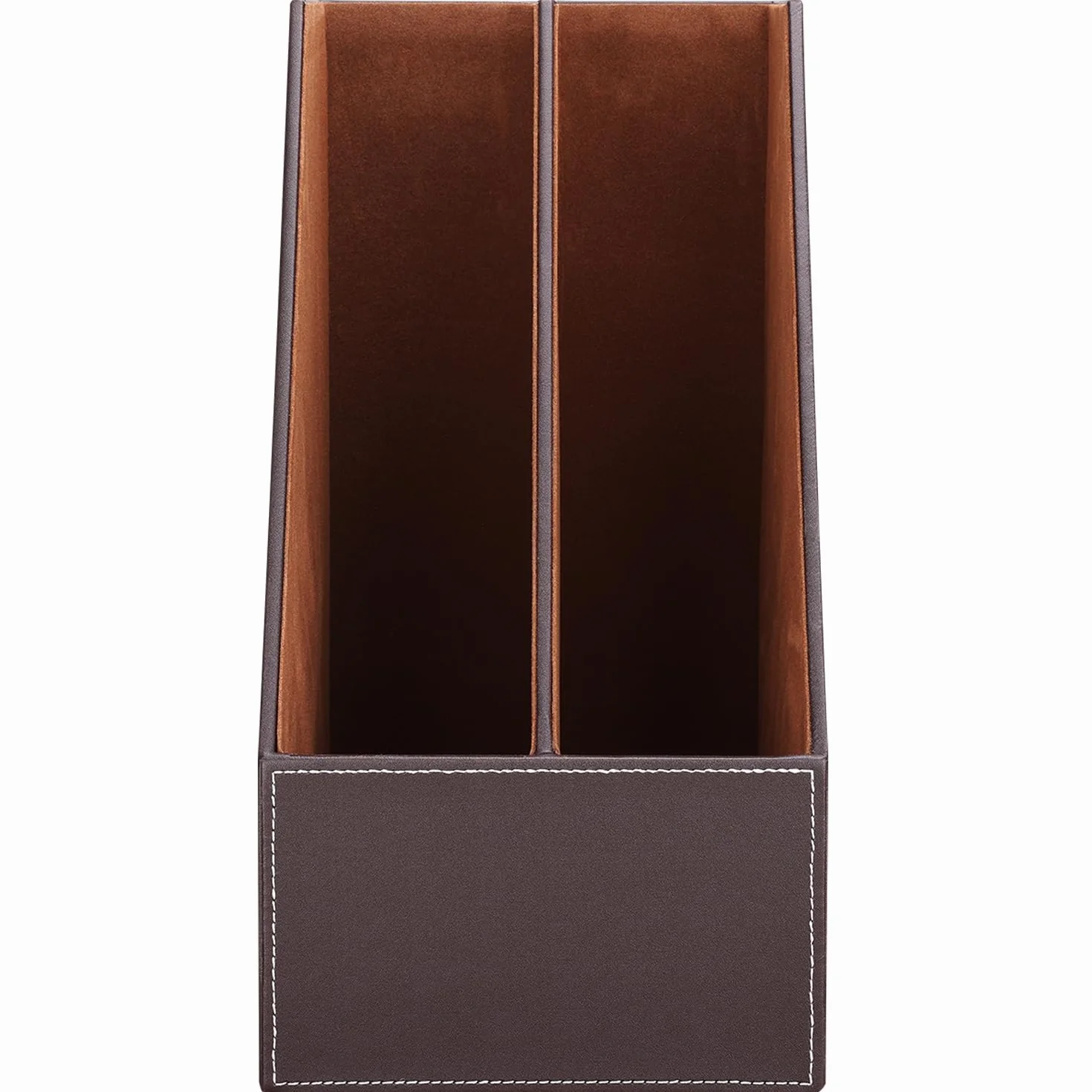 KINGFOM Portariviste A4 in pelle (Marrone, 2 Slot)