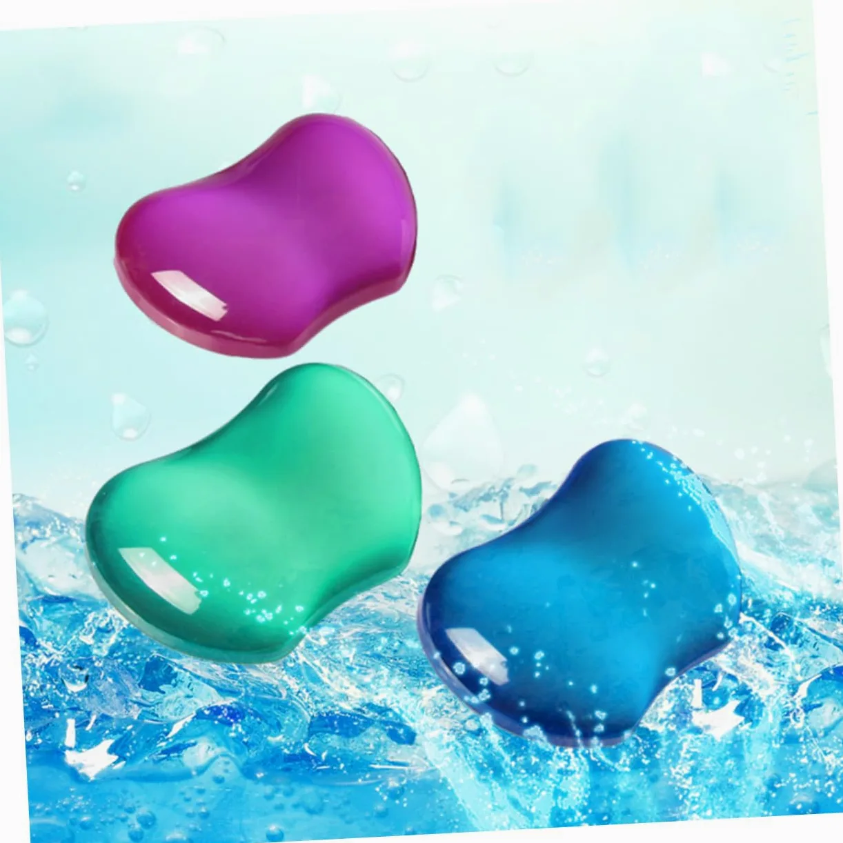 3 Pezzi Tappetini Mouse Trasparenti in Silicone con Poggiapolsi Ergonomico Antiscivolo e Morbido Protezione Polso per Computer Ufficio Casa Verde