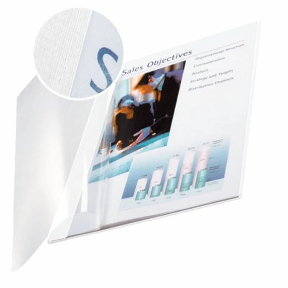 LEITZ impressBIND copertina flessibile fronte trasp. A4 dorso 7mm Bianco