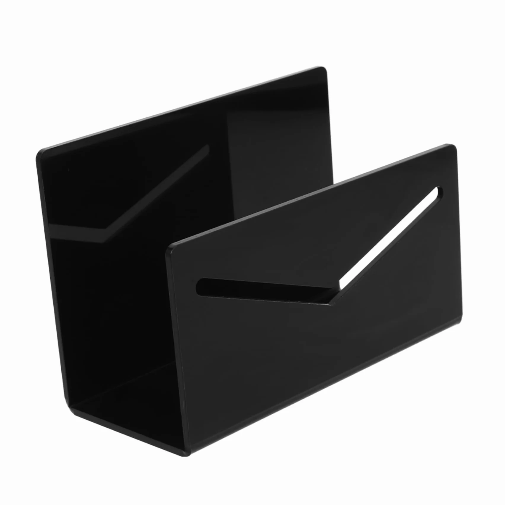 NUOBESTY Organizzatore Documenti in Acrilico Nero Angoli Arrotondati per Scrivania