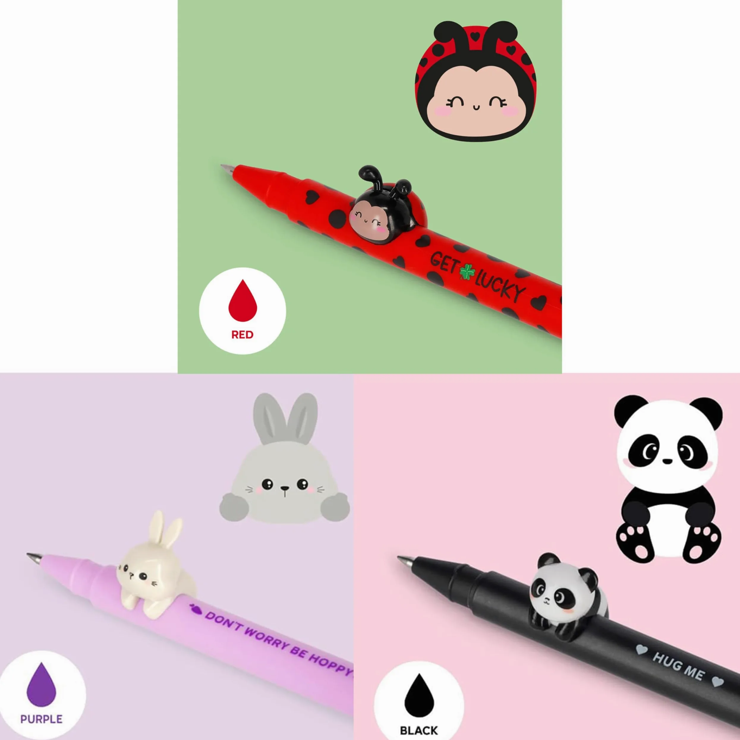 LEGAMI Lovely Friends, set da 15 pezzi, ape, leone, ippopotamo, mostro, panda, lama, Einhron, lepre, tigre, koala, gatto, orsacchiotto, bradio, coccinella e dinosauro