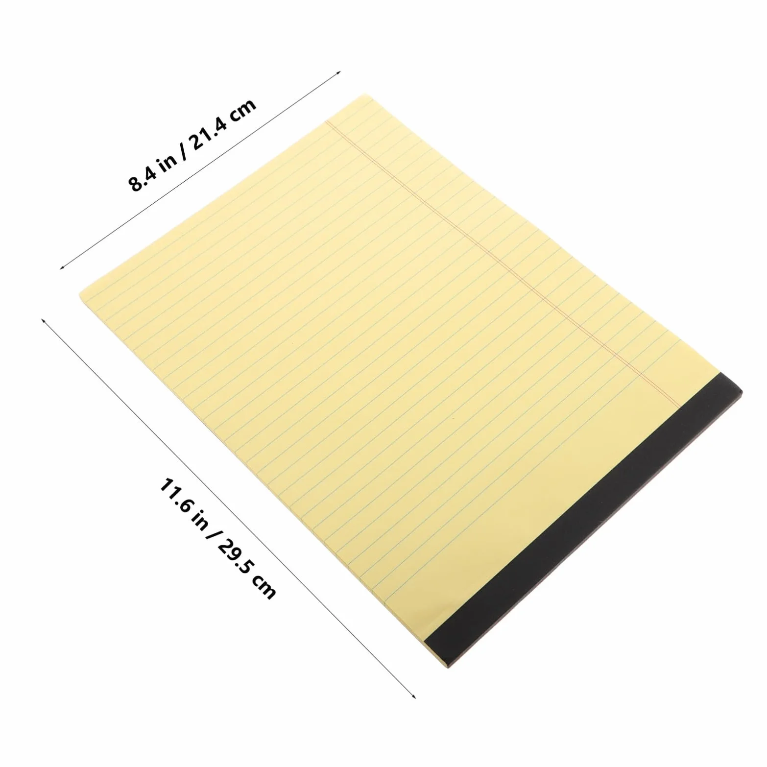 Abaodam Blocco Note Giallo A4 con Pagine a Righe e Layout Sezionato, Confezione da 6 Pezzi per Annotazioni Ordinate, per Studenti e Professionisti a Scuola o Lavoro