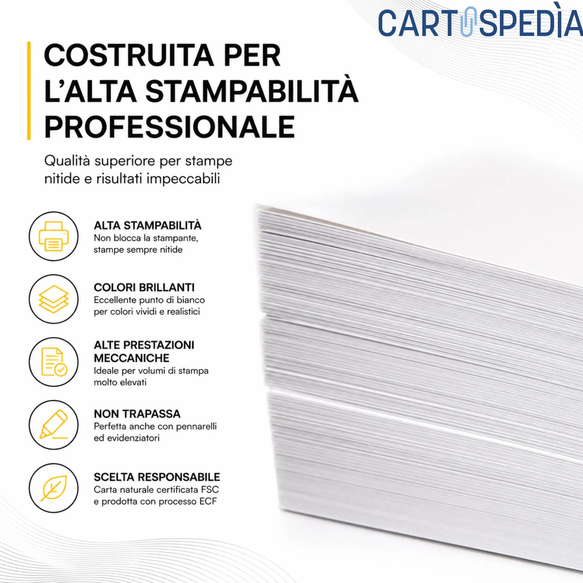 Carta Stampante A5 80 g/m² 500 Fogli Risme - TOTALE 2000 Fogli 14,8 x 21 cm per Farmacia e Ricette Mediche