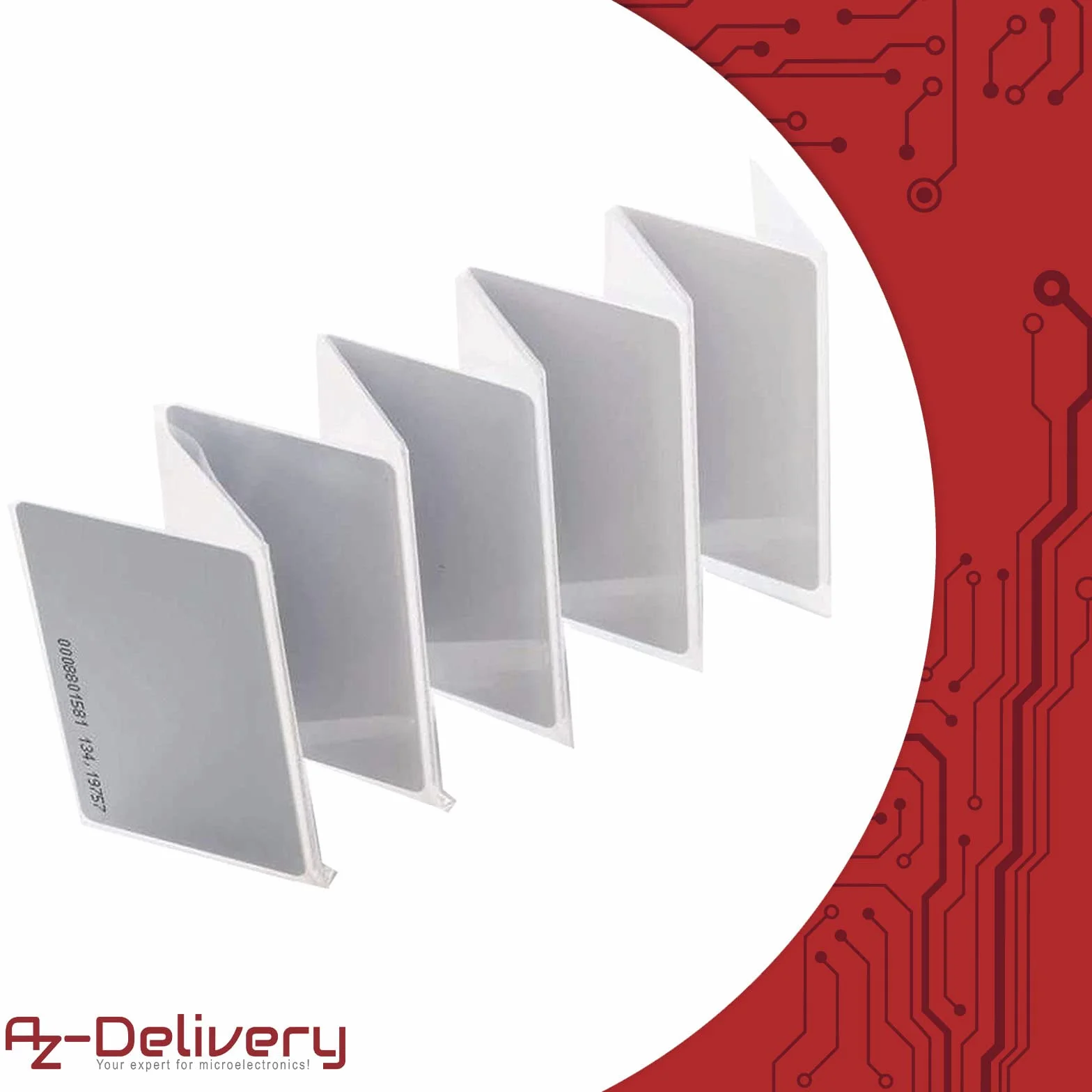 AZDelivery 30 x RFID Card Keycard 125kHz Transponder bianco compatibile con Arduino