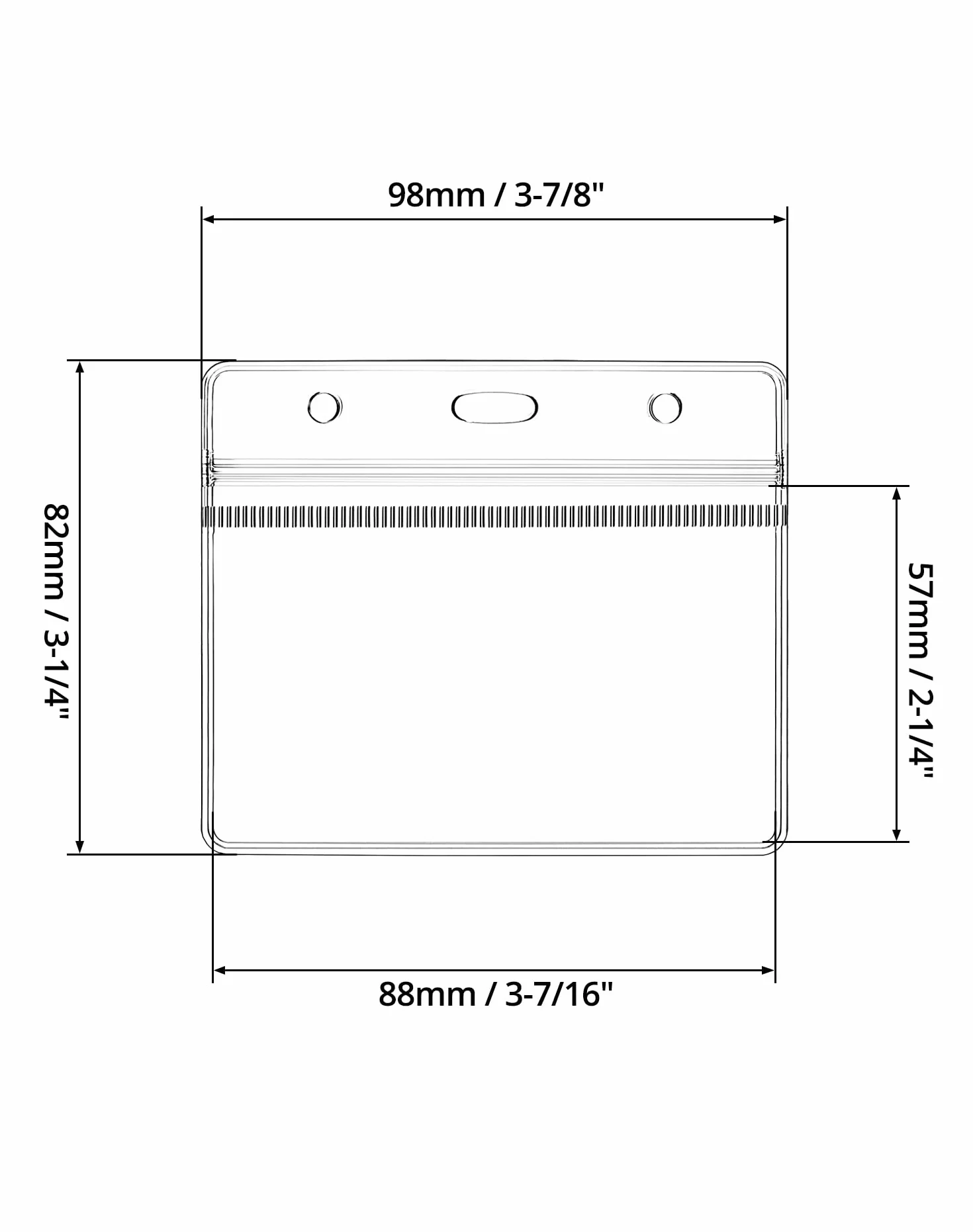 QWORK Porta tessere orizzontali 100x82 mm 88x55 mm plastica ispessita 0,56 mm 100 pezzi