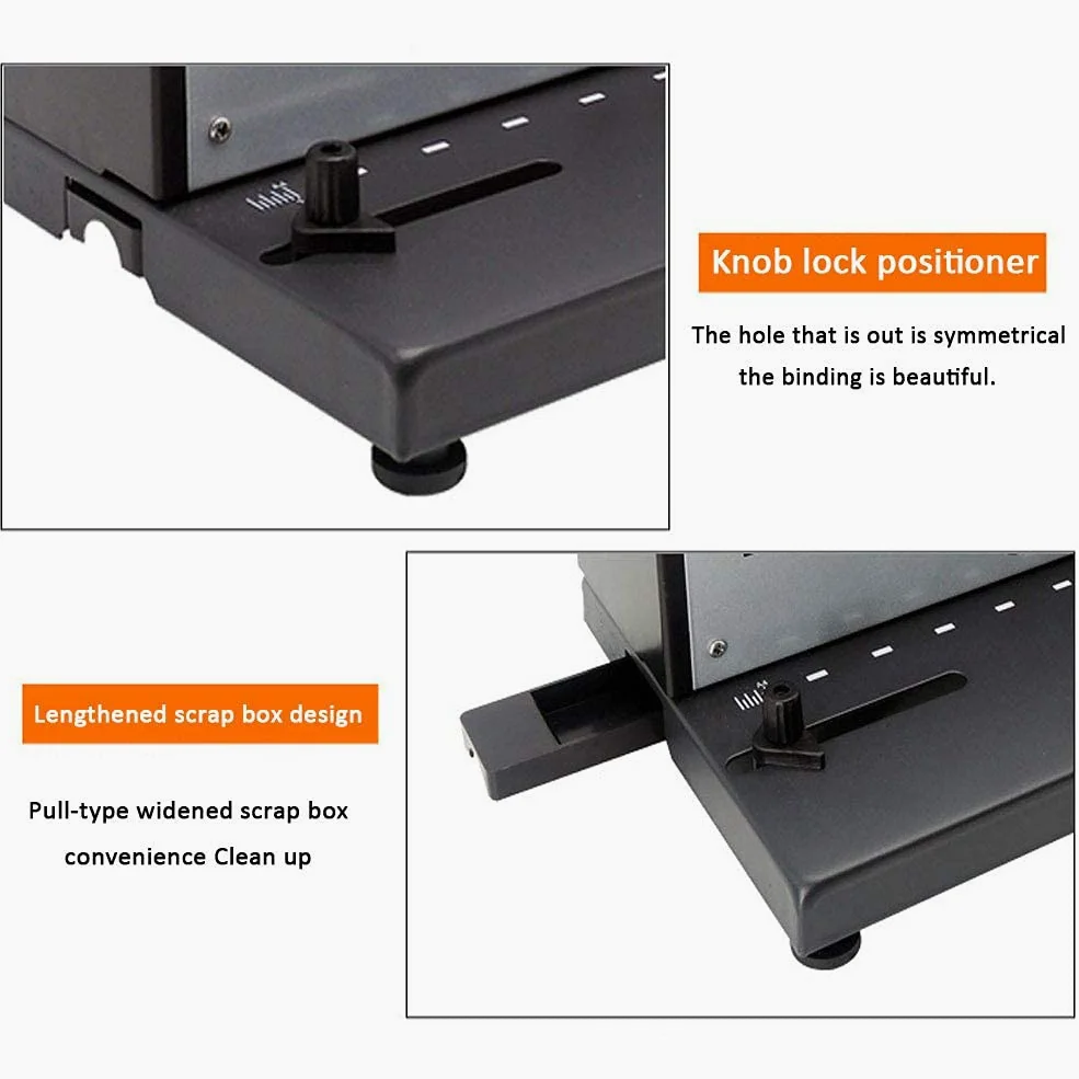Accessori per Ufficio, rilegatrice Portatile a 10 Fori con Pinza per Carta A4 - Rilegatrice per Testi in Acciaio per Scuola, Ufficio, Biblioteca