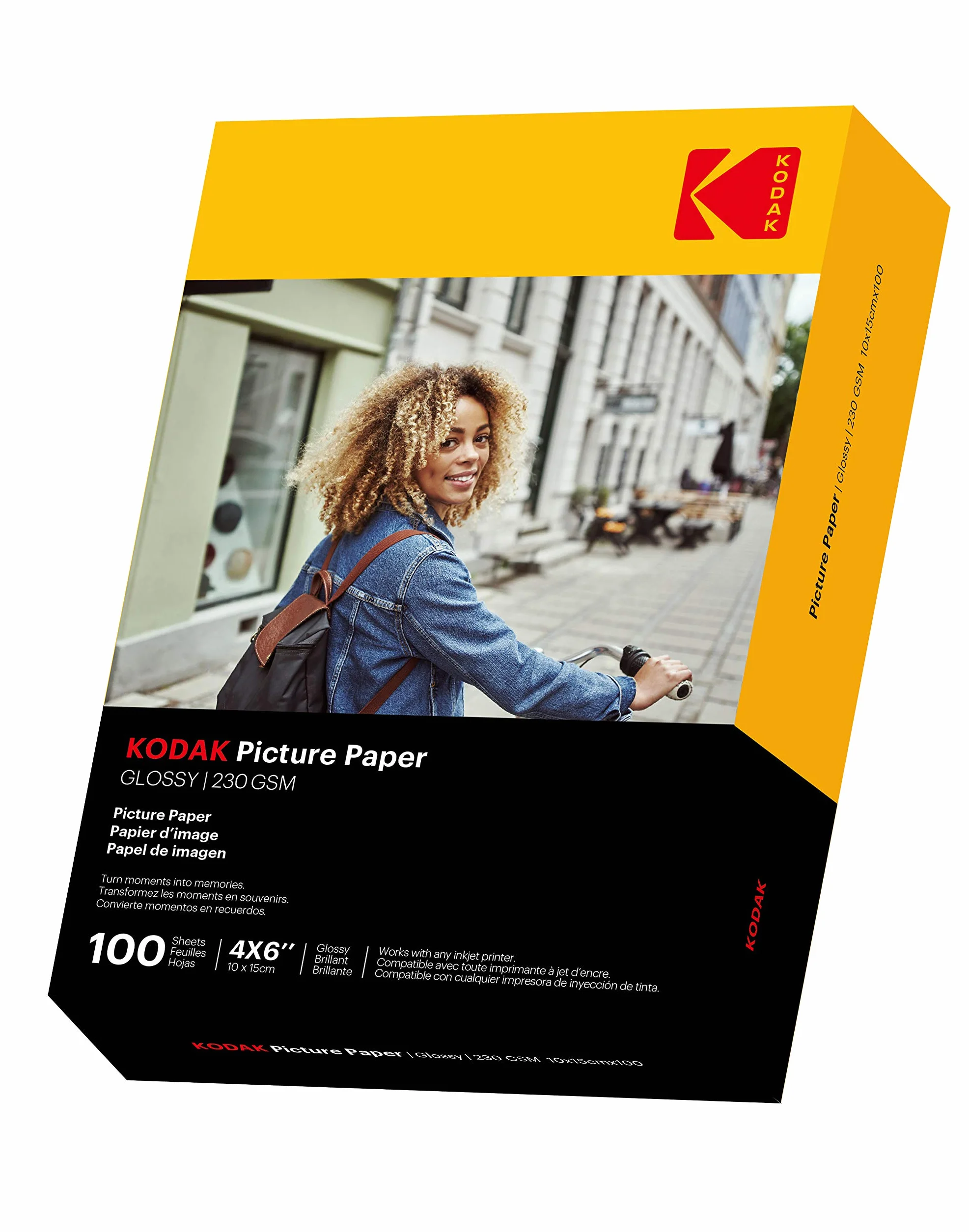 KODAK Picture Paper Carta Fotografica Lucida A6 10x15 cm 230g/m² Confezione da 100 Fogli