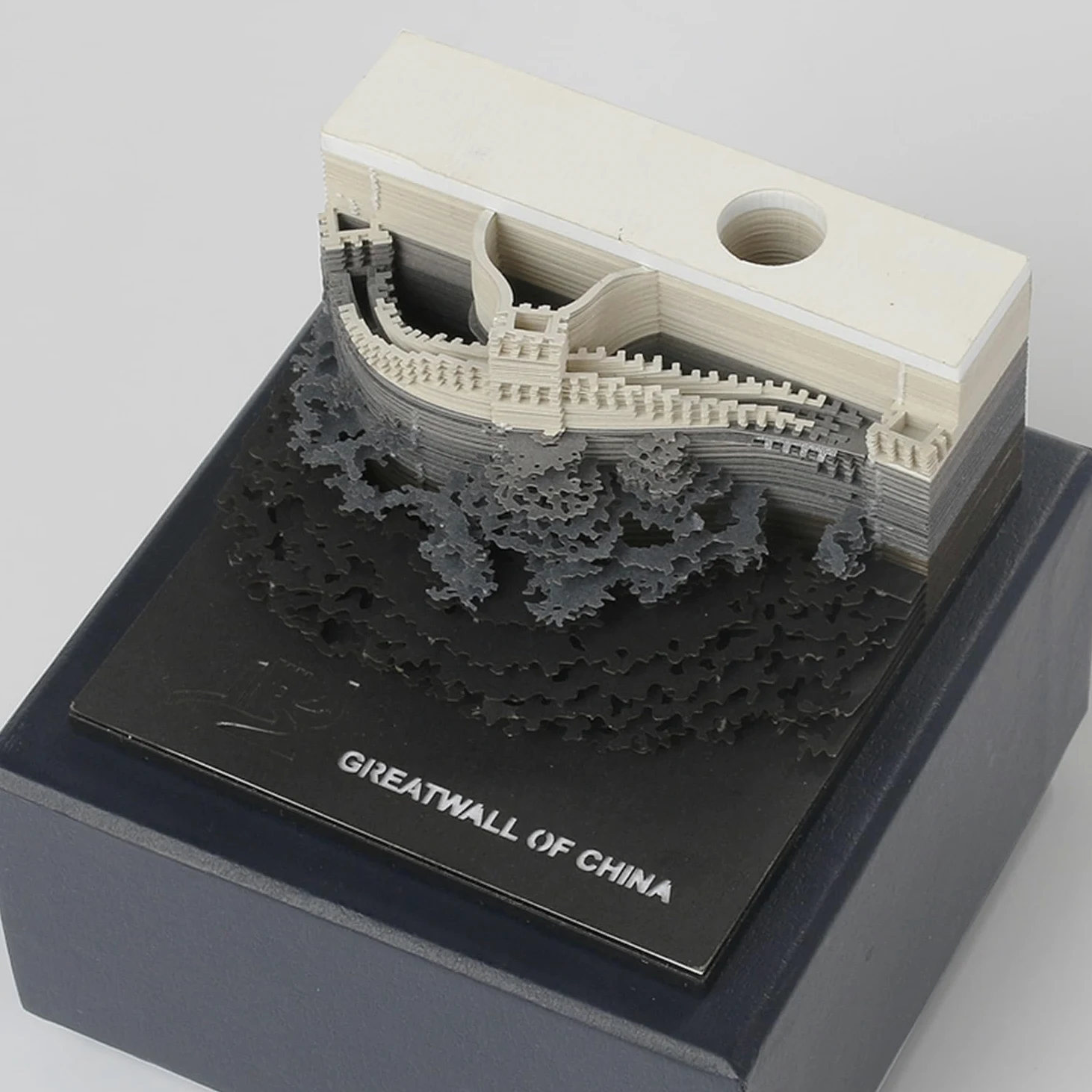 Blocco note autoadesivo 3D Blocco note La Grande Muraglia, Blocco note da 130 fogli, Blocco note artistico 3D, Blocco note 3D for regali for bambini/amanti/amici/moglie/studente (Rosso) (Color : Blac