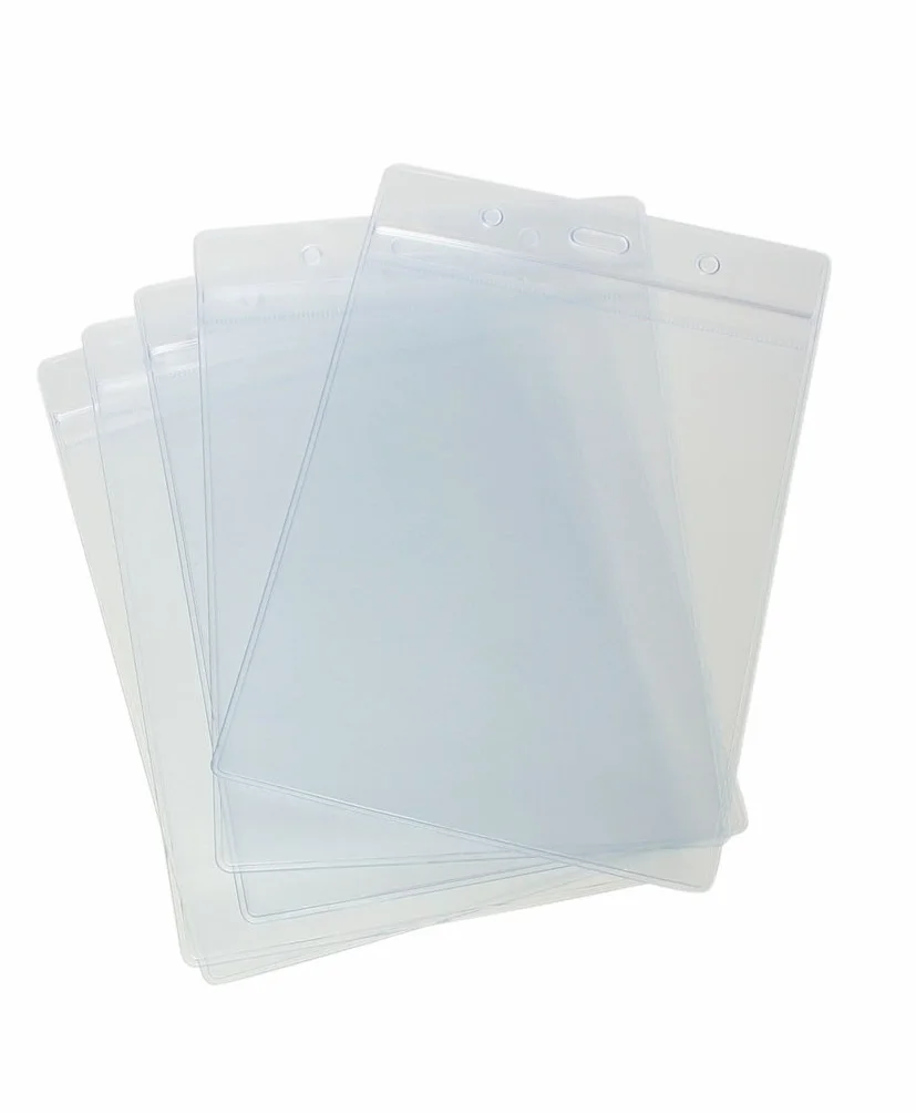 CKB LTD Verticale A6 Porta Badge Custodie per Badge in Plastica Identità ID Tasca 17,5 x 11,8 cm