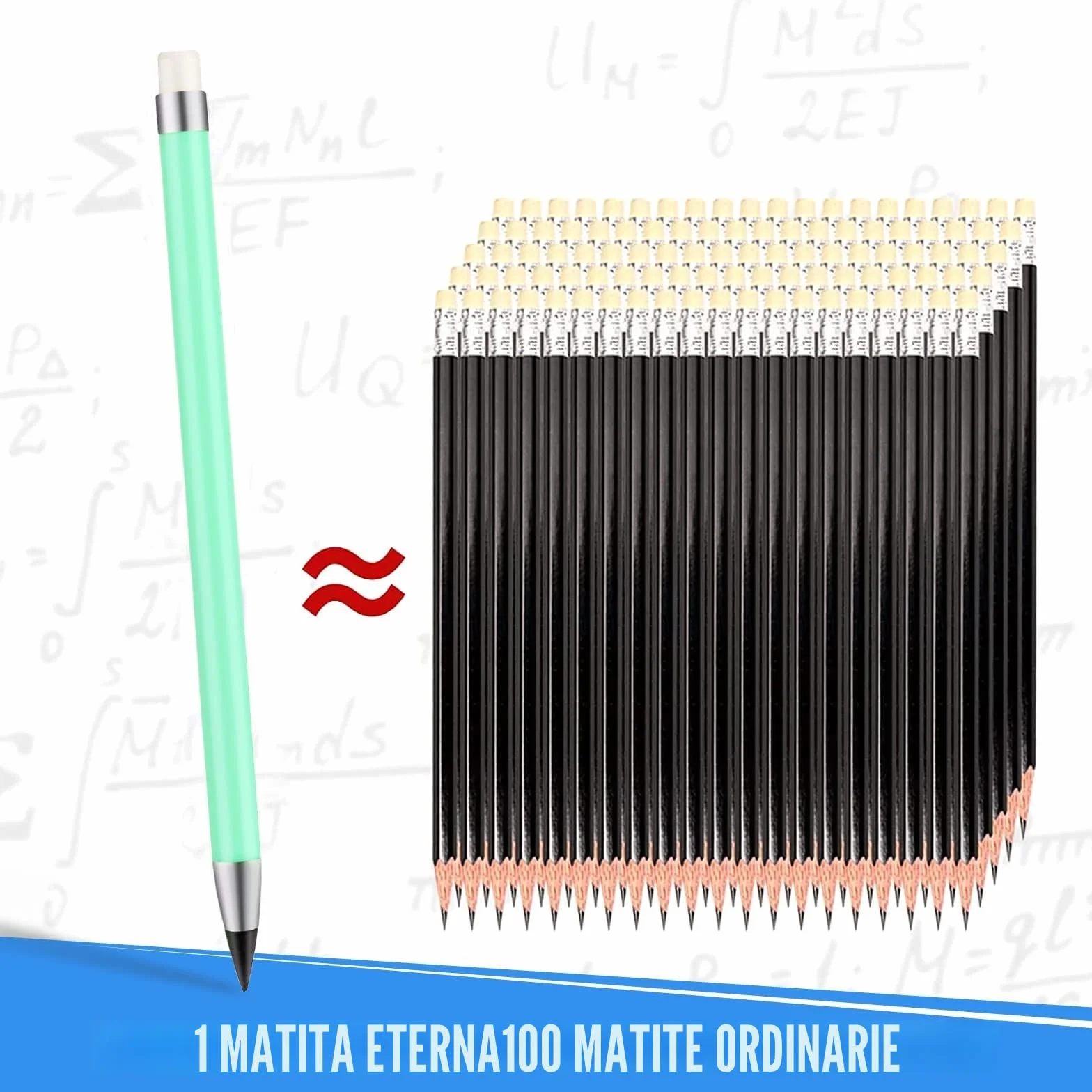 Runmeihe Matita eterna Penna senza inchiostro 6 pezzi Colori assortiti