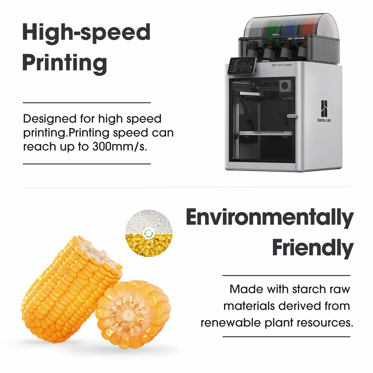 eSUN Filamento PLA 1,75 mm Basic PLA per Stampanti 3D Precisione Dimensionale +/- 0,05 mm Bobina 1 kg Bianco Freddo