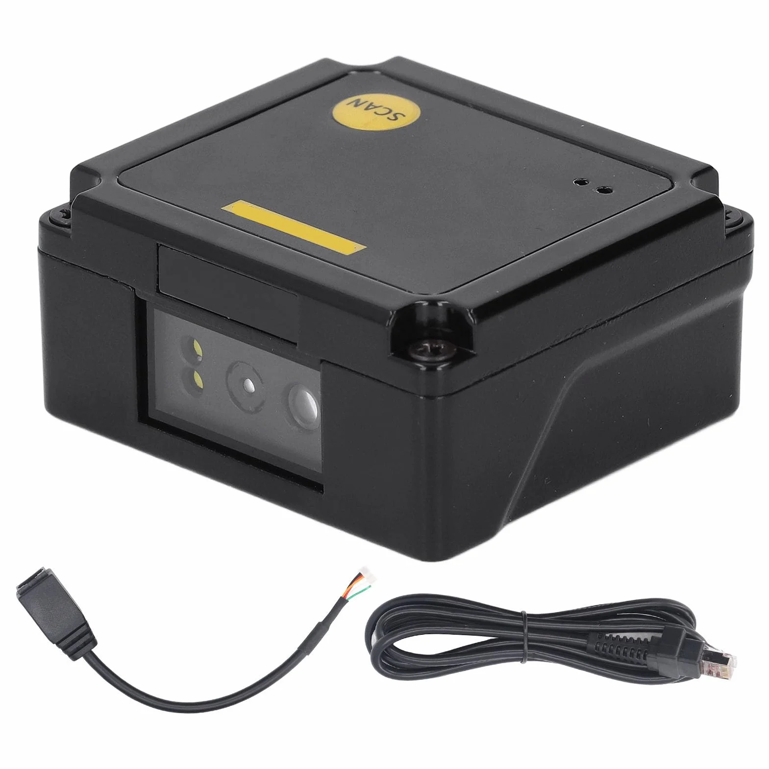 Generic Lettore di Codici a Barre a Montaggio Fisso Integrato Veloce Lettore di Codici QR 1D 2D Intelligente per Operazioni Logistiche e Ambienti di Vendita Al Dettaglio Compatto 53x47,43x24,62 Mm