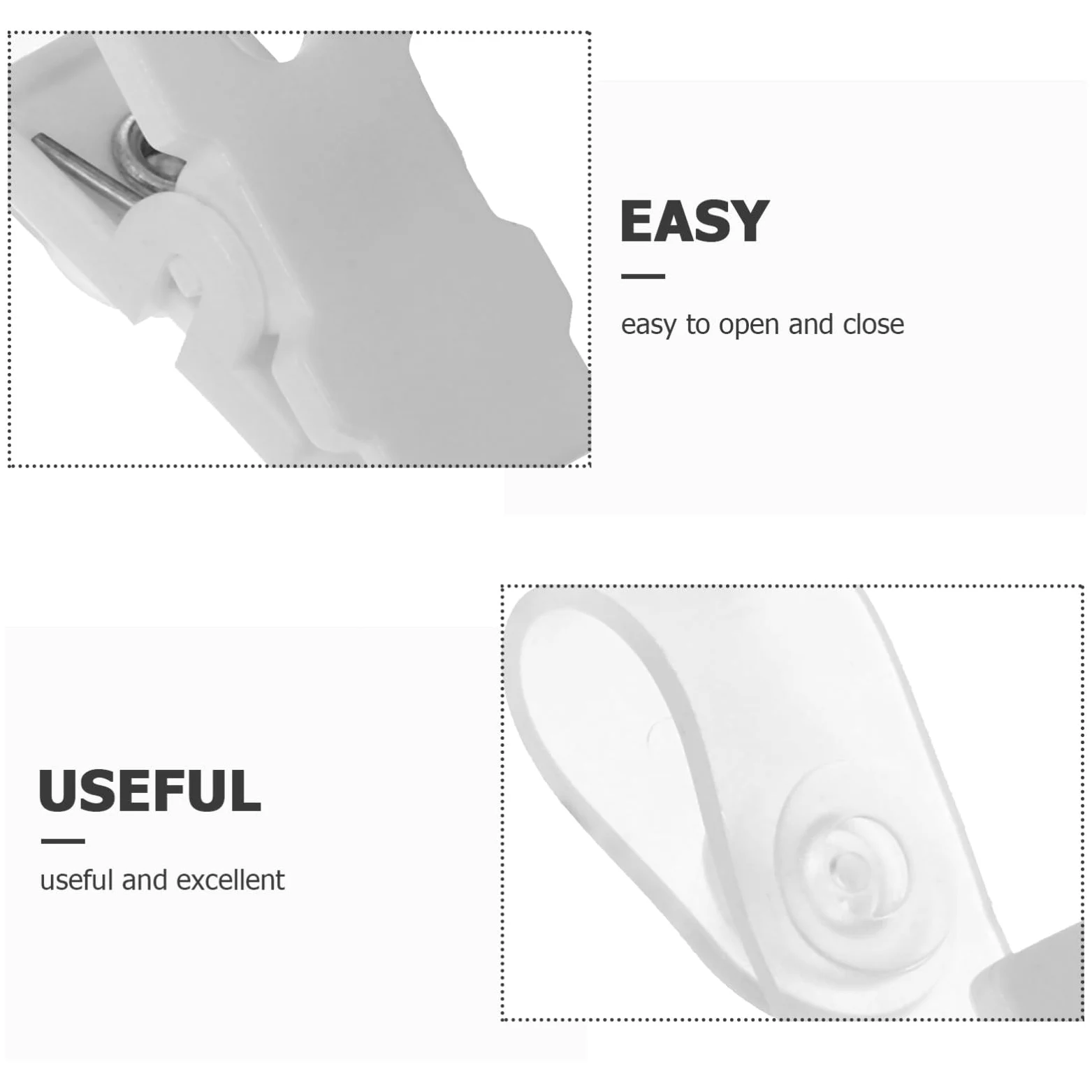 SECFOU Porta Badge Plastica Bianco 100 Pezzi con Clip Resistente e Multiuso per Cartellini Id e Distintivi da Lavoro Design Semplice e Delicato