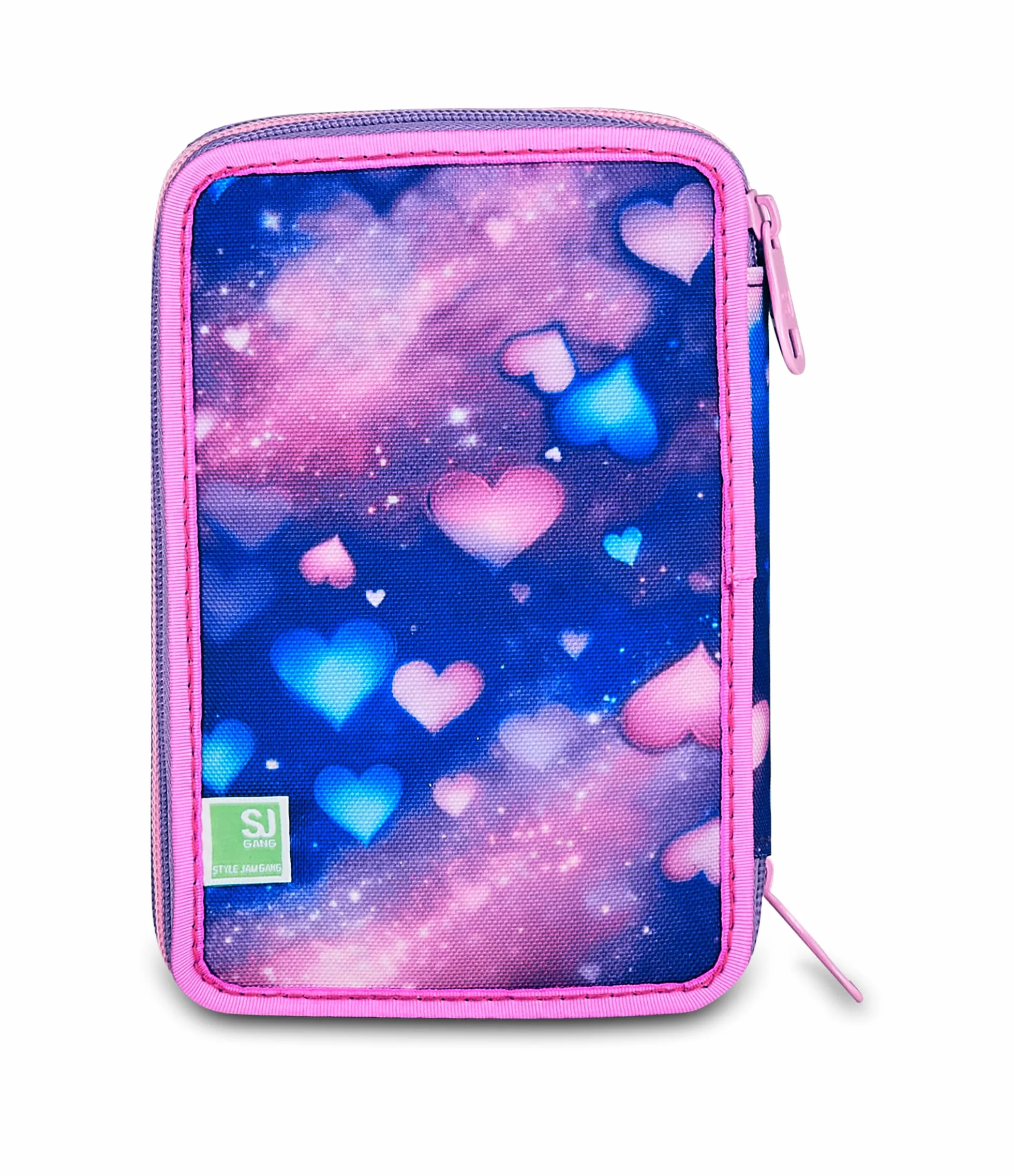 SJ GANG STYLE JAM GANG Astuccio Scuola 3 Zip 3D PIXIE UNICORN, Rosa, Triplo Scomparto, Scocca con unicorno in rilievo, Portapenne Attrezzato, 45 pezzi, Accessori Zaino, Scuola elementare, Bambina