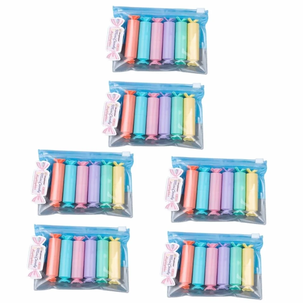 Ciieeo 36 Pz Evidenziatore Penna a Punta Fine Pennarelli Evidenziatori Di Caramelle Penne Estetiche Materiale Scolastico Per Insegnanti Lavagna Plastica Alunno Tergicristallo Portatile