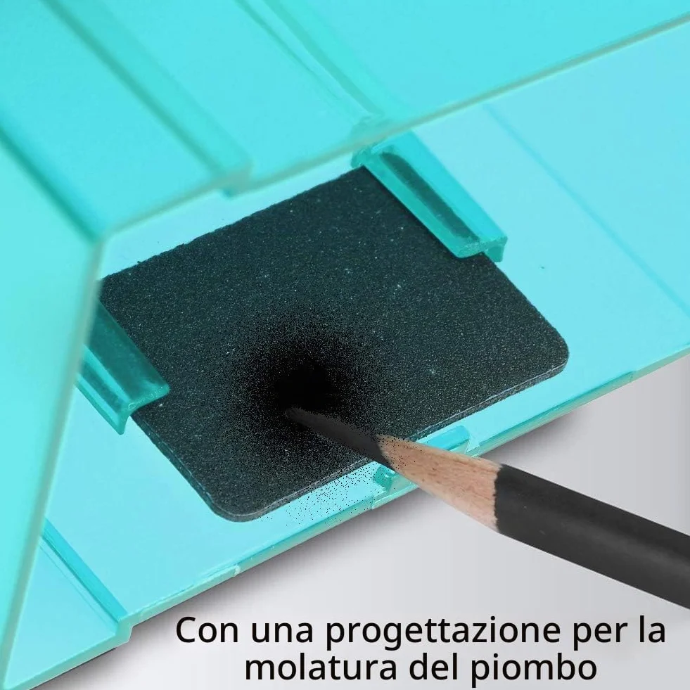 Temperamatite a Punta Lunga, Punte Regolabili a Manovella Temperamatite Manuale Temperamatite da Disegno per Matite Artistiche Disegno Schizzi Matite a Carboncino Forniture per Artisti