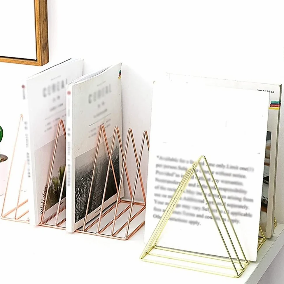 Reggi Libri, Fermalibri Supporti Decorativi Per Fermalibri In Metallo Per Scaffali, Design Geometrico Unico Per La Casa ufficio Ufficio Casa Scrivania(C)