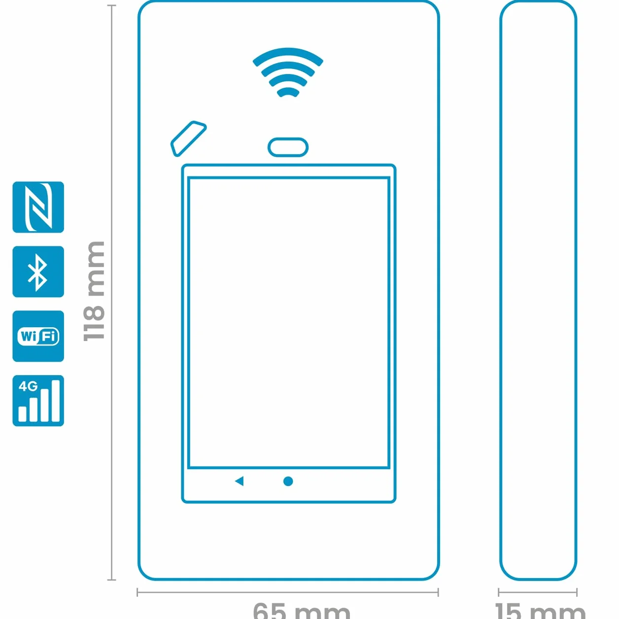 Fluida Station 2ª generazione - Timbratore con Rilevatore Presenze Bluetooth e Lettore badge NFC integrato