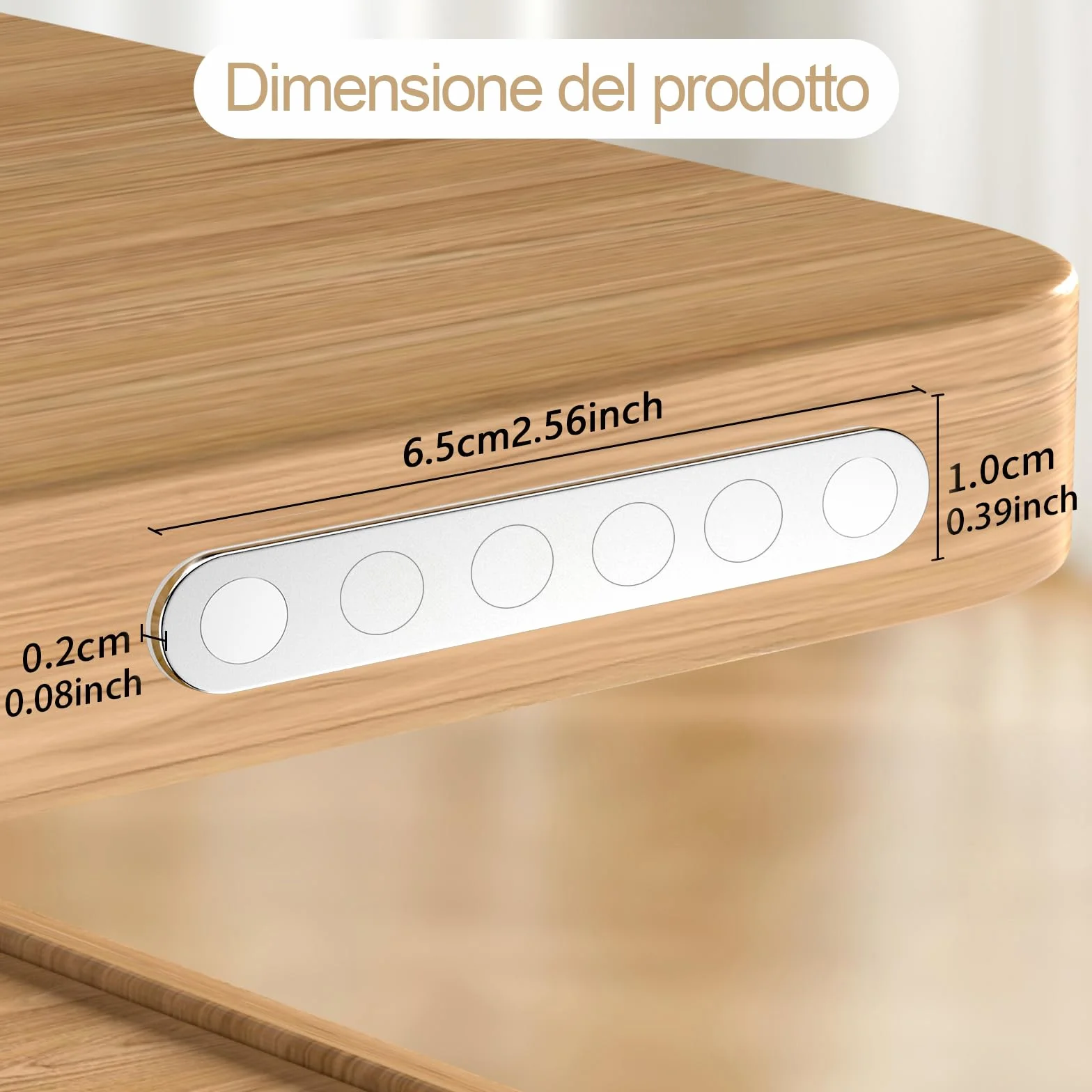 Magneti al Neodimio 65x10x2mm N52 12 Pezzi Adesivo Piatto Magnetico