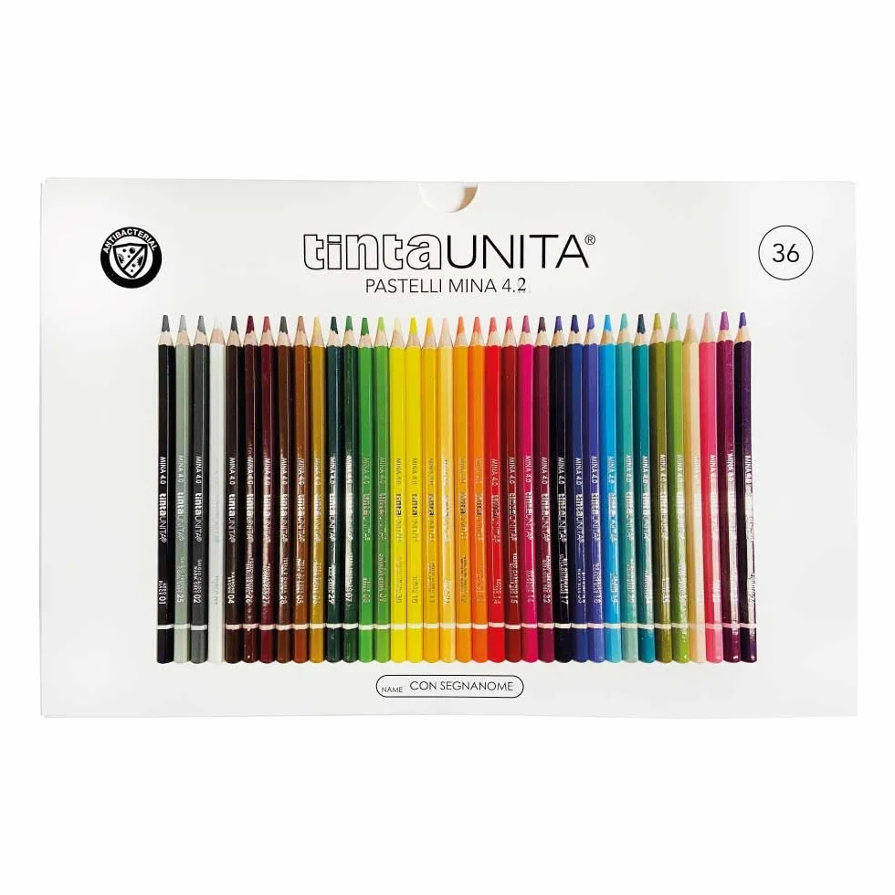 PASTELLI TINTA UNITA 36 PEZZI COLORI ASSORTITI