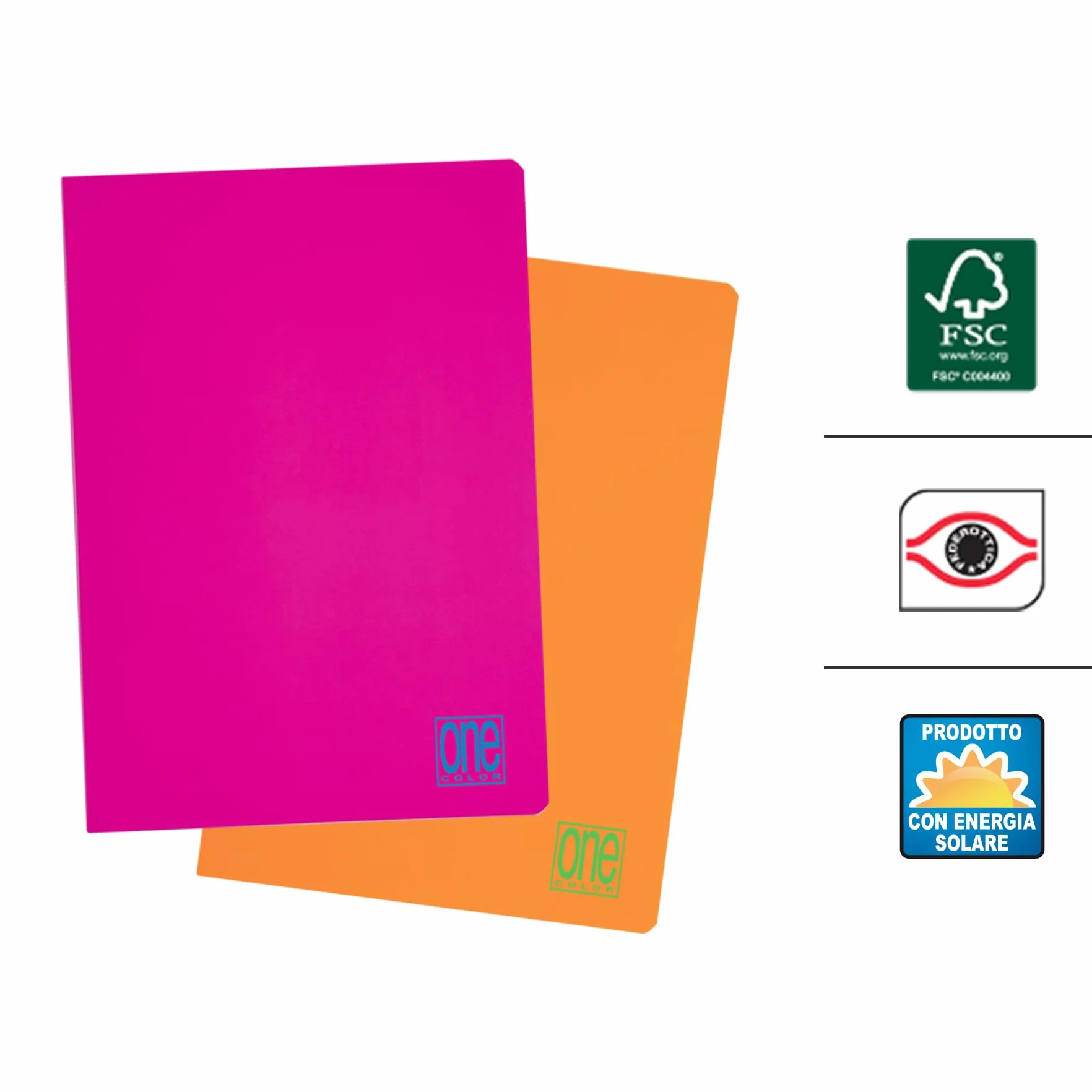 Blasetti One Color FLUO Quaderno A4 Maxi 10 Pezzi Carta 80gr Rigatura 5M Quadretti 5mm