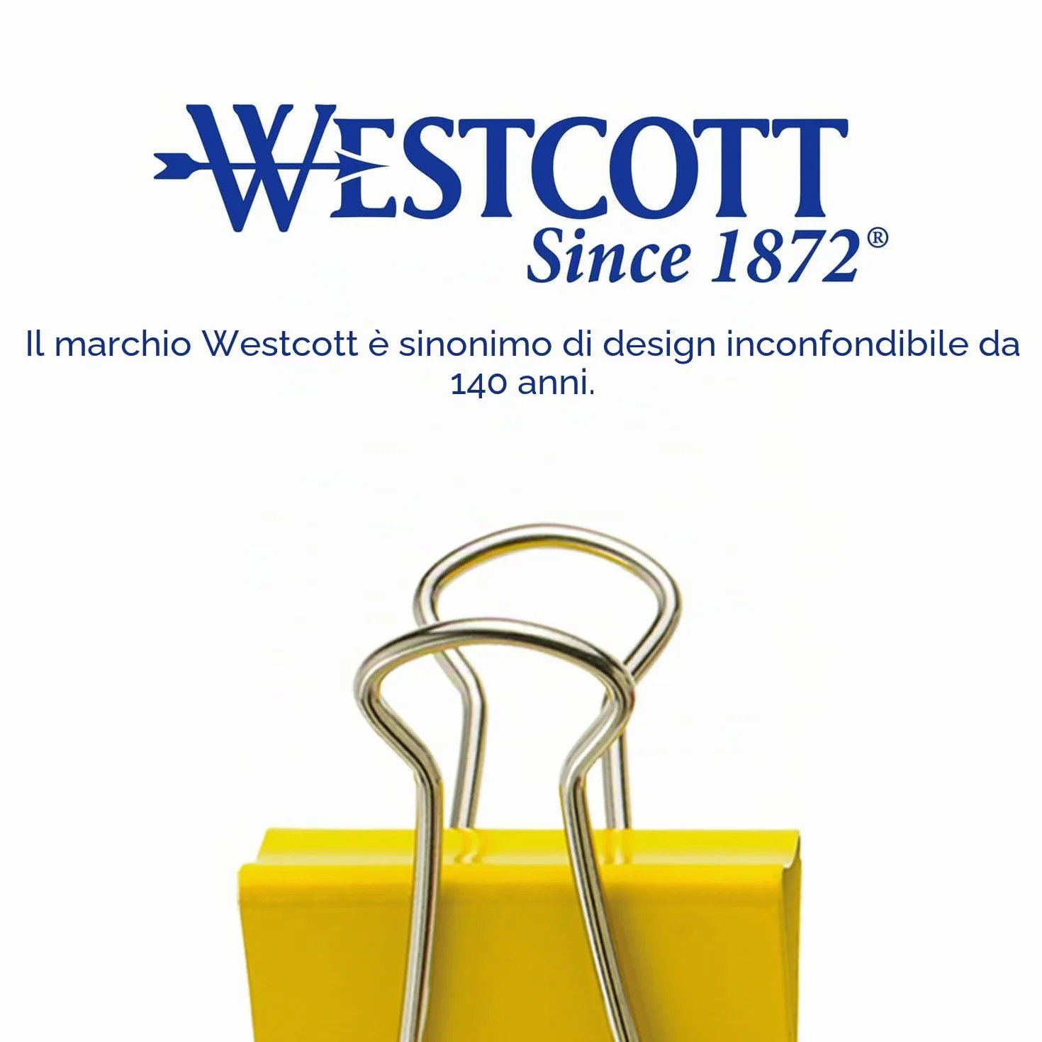 Westcott Clip in metallo 19/25/32 mm rosso verde giallo blu